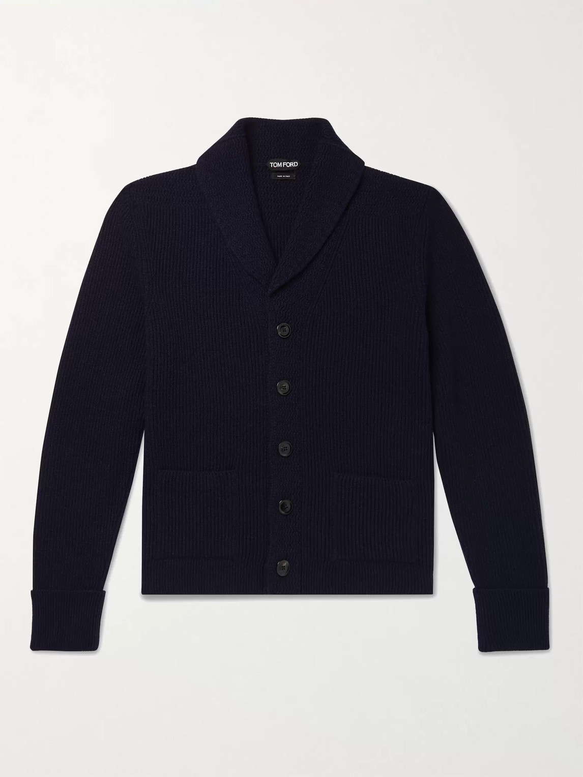 Tom Ford Cashmere Buttoned Cardigan In Blue