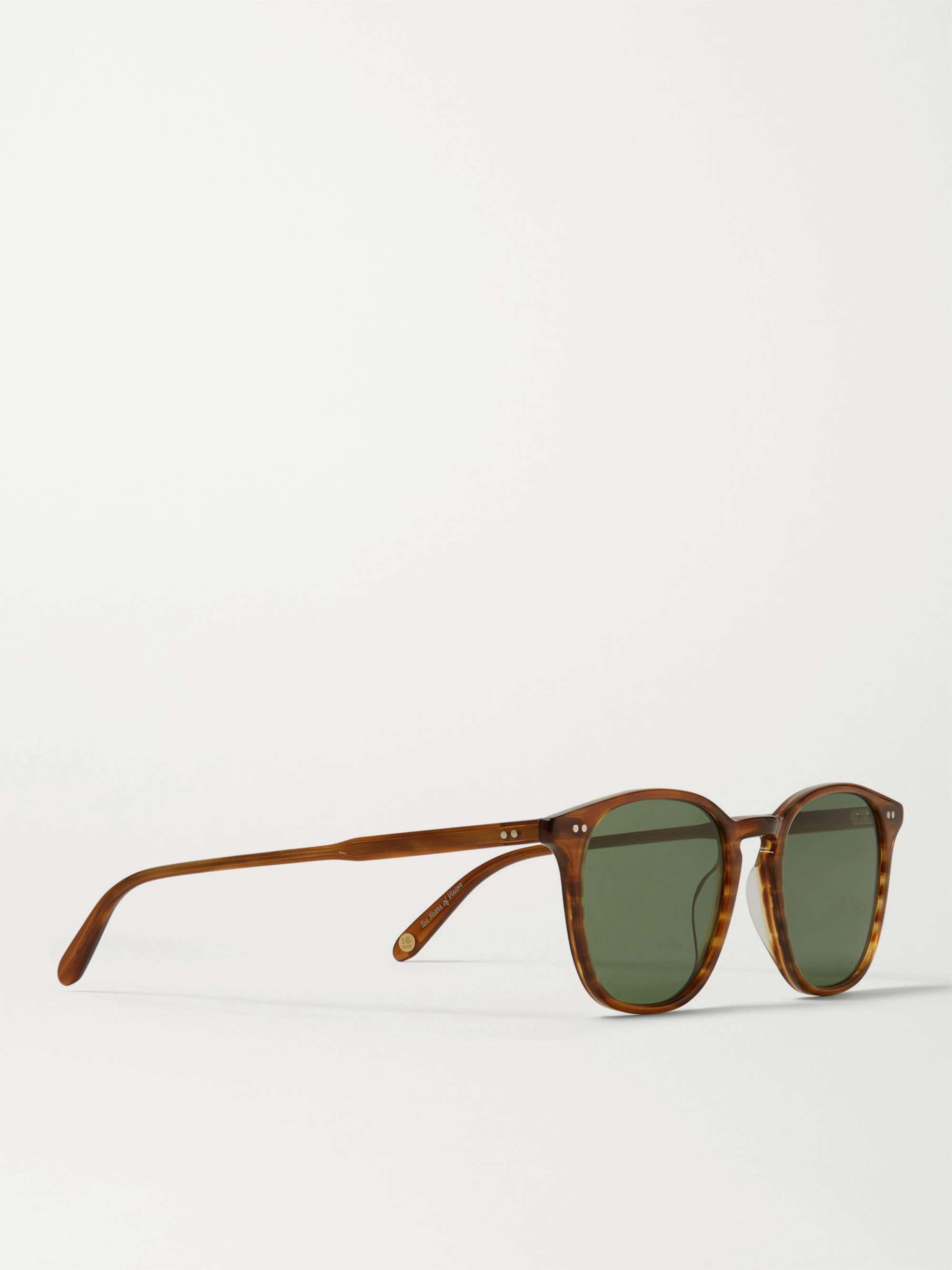 GARRETT LEIGHT CALIFORNIA OPTICAL Clark Round-Frame Tortoiseshell Acetate Sunglasses