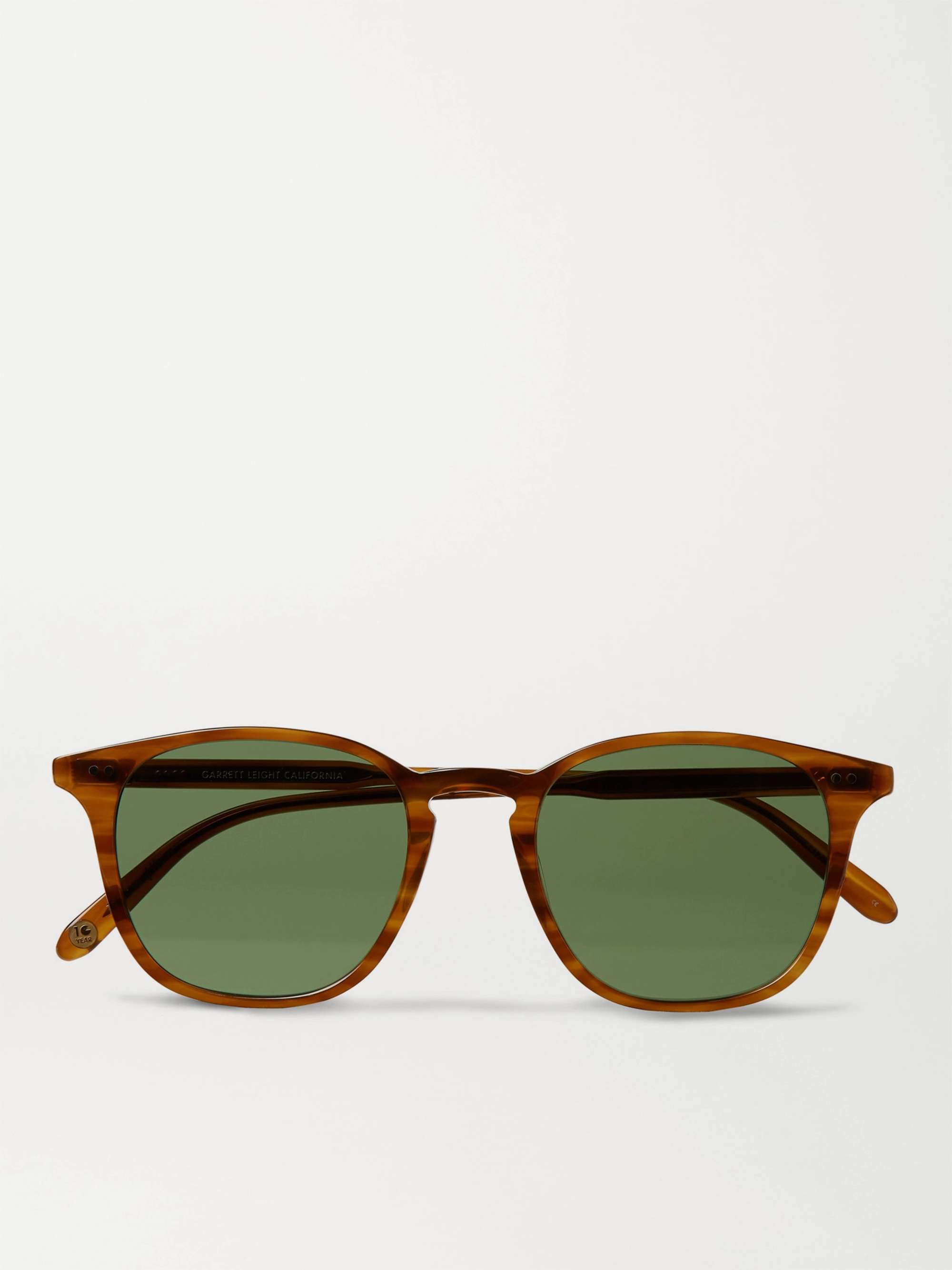 GARRETT LEIGHT CALIFORNIA OPTICAL Clark Round-Frame Tortoiseshell Acetate Sunglasses