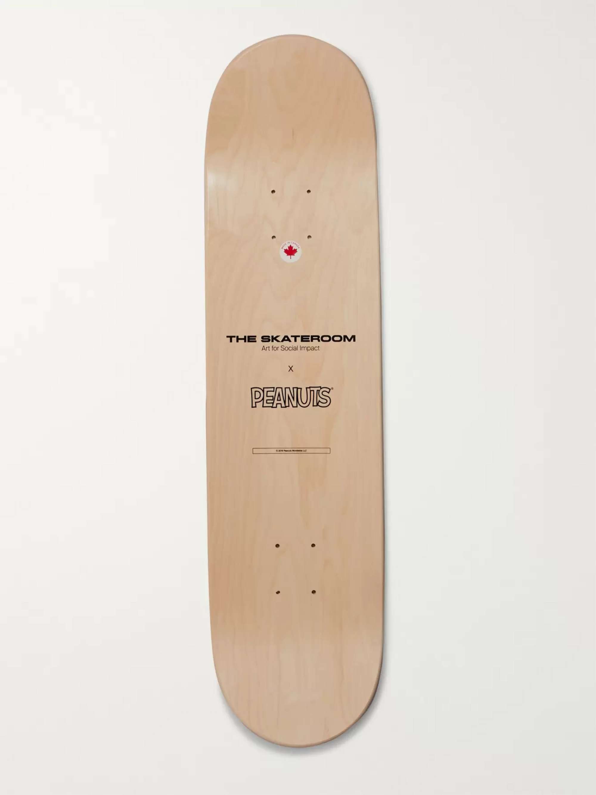 THE SKATEROOM + Peanuts Printed Wooden Skateboard