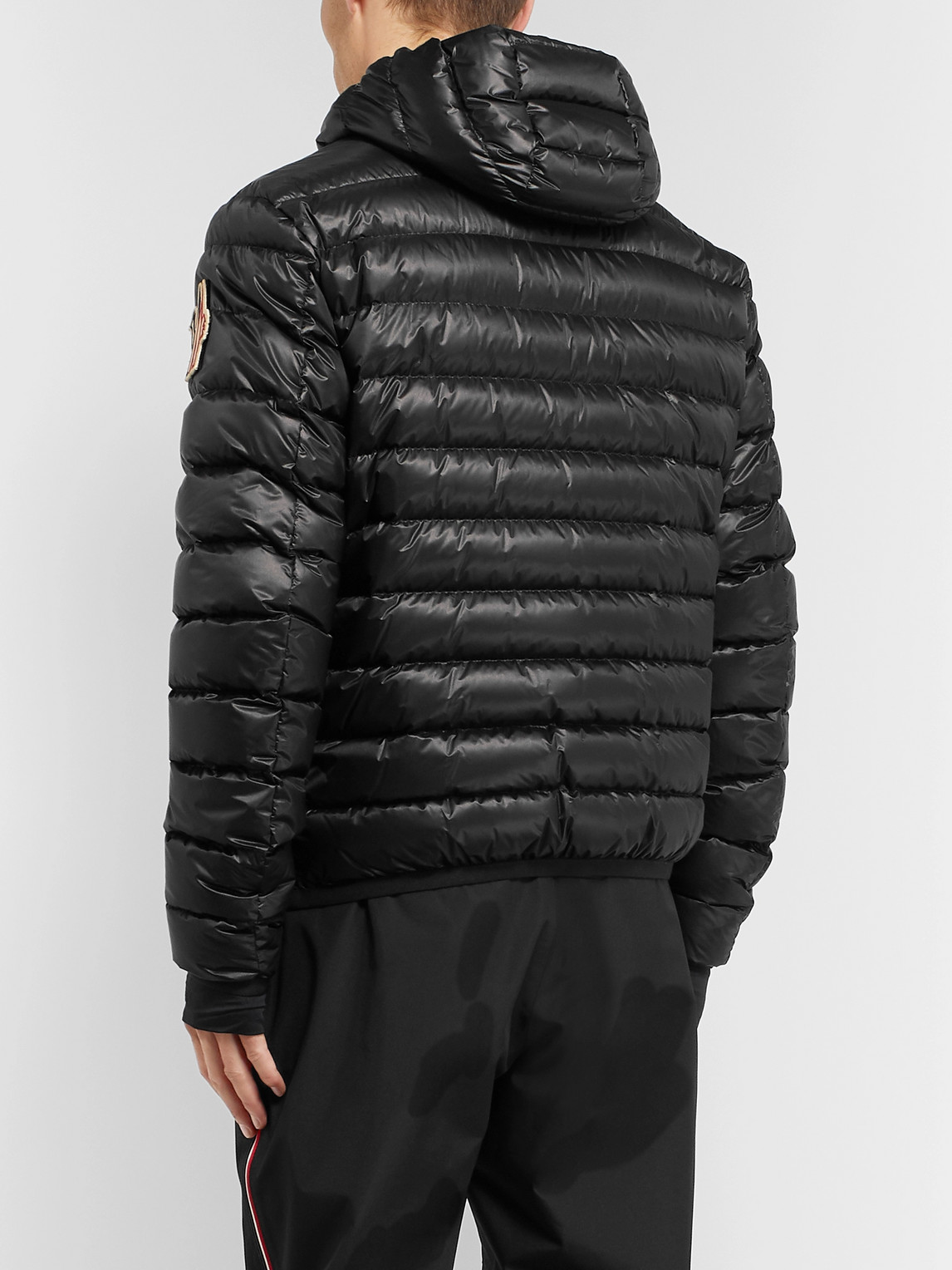 Shop Moncler Kavik Quilted Hooded Down Ski Jacket In Black