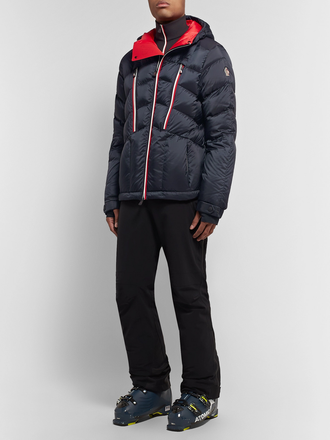 Shop Moncler Arnensee Slim-fit Quilted Down Ski Jacket In Blue