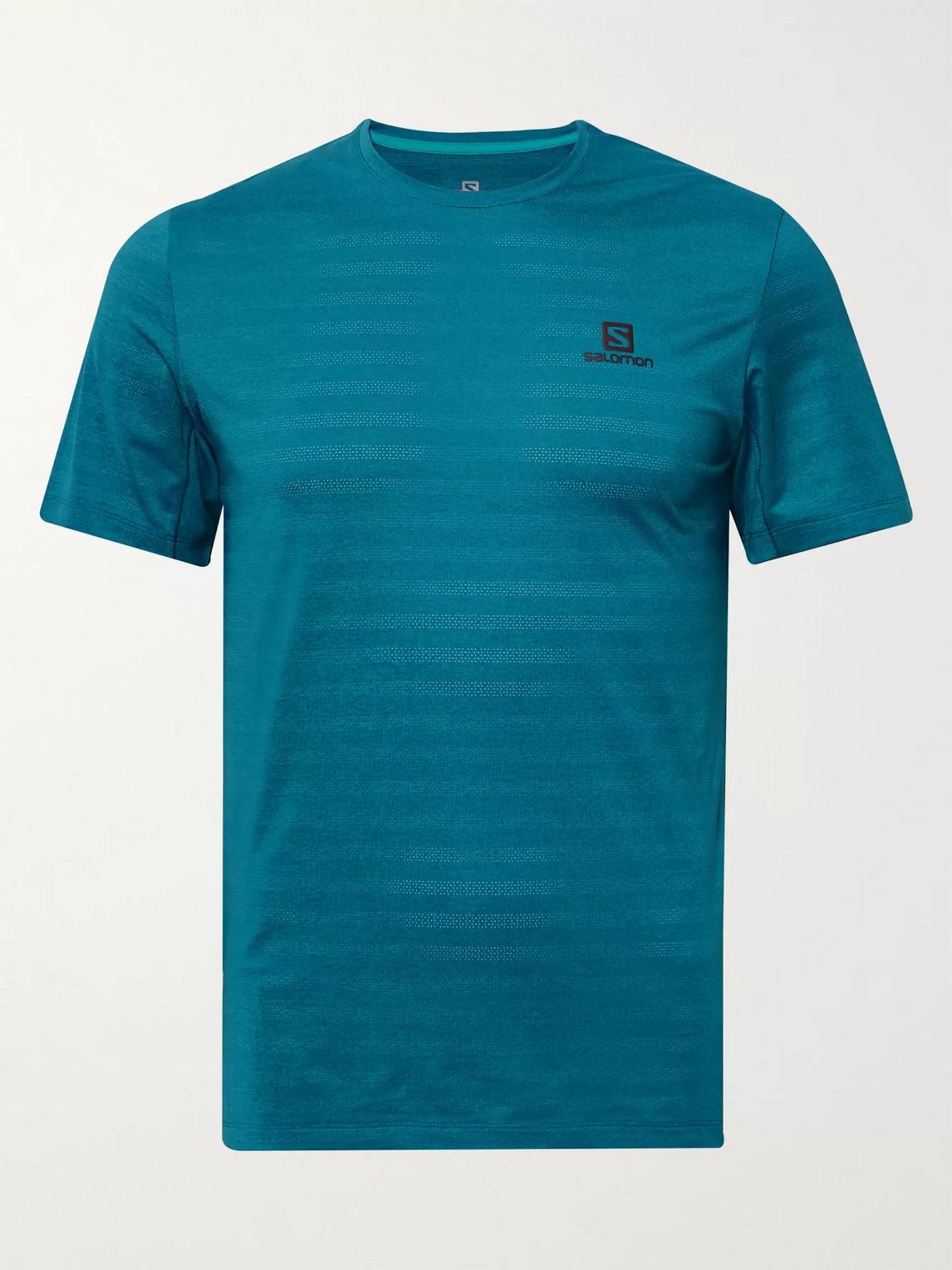 Salomon Xa Perforated Stretch-jersey T-shirt In Blue