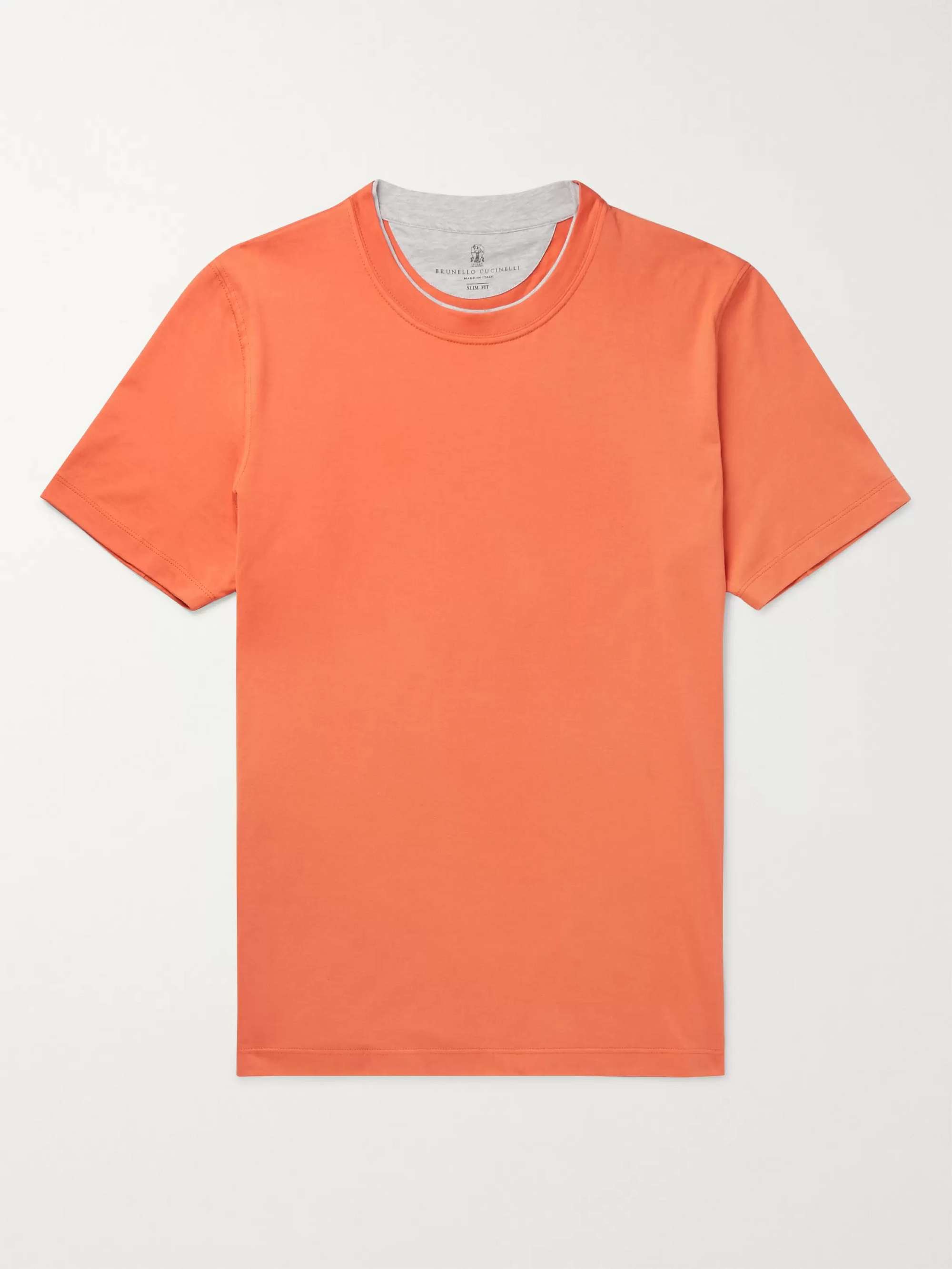 BRUNELLO CUCINELLI Slim-Fit Layered Cotton-Jersey T-Shirt