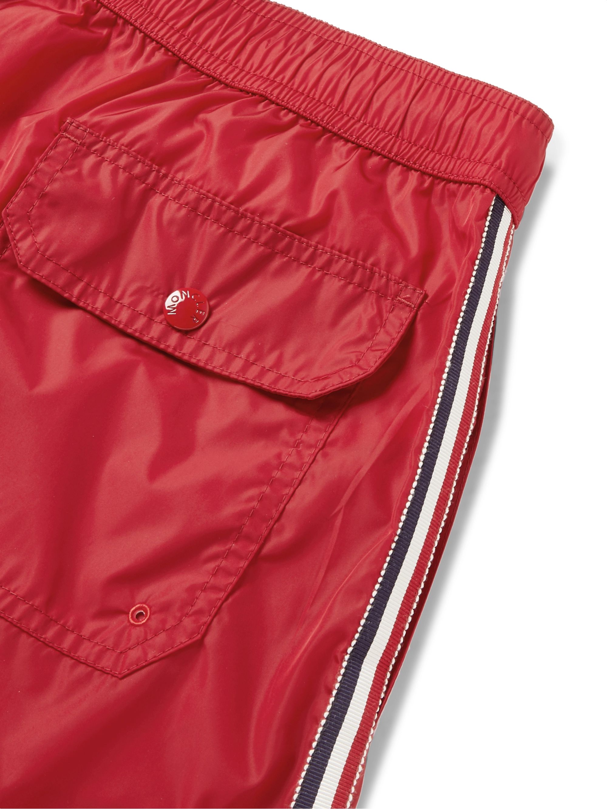 red moncler shorts
