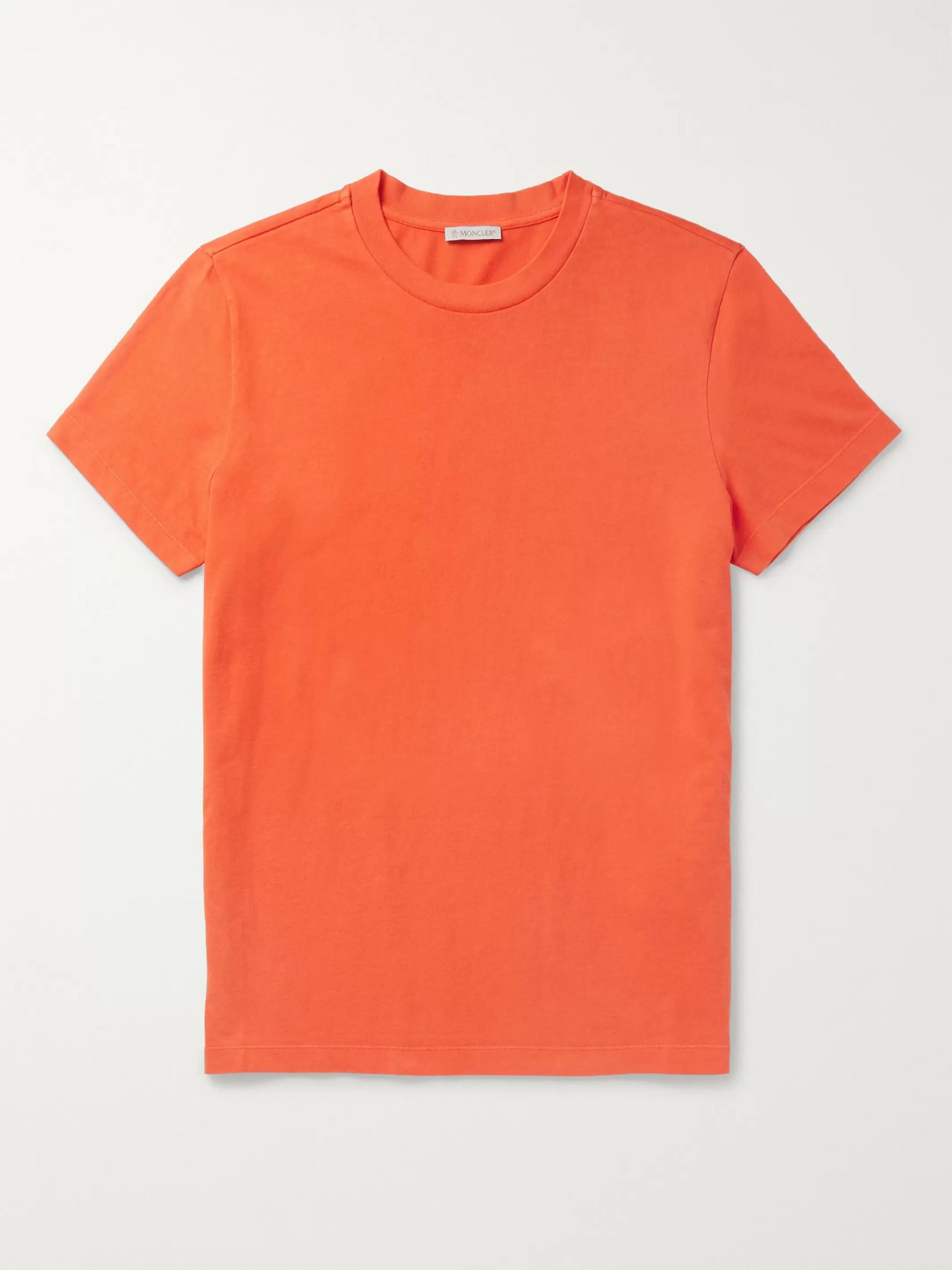 orange moncler shirt
