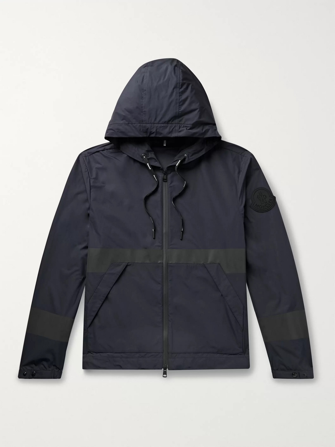 MONCLER ADOUR REFLECTIVE-TRIMMED SHELL HOODED JACKET