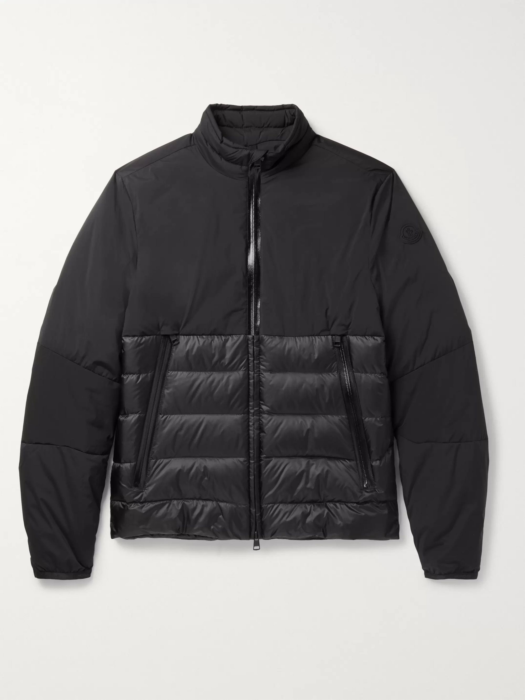 Black Quilted Shell Down Jacket 