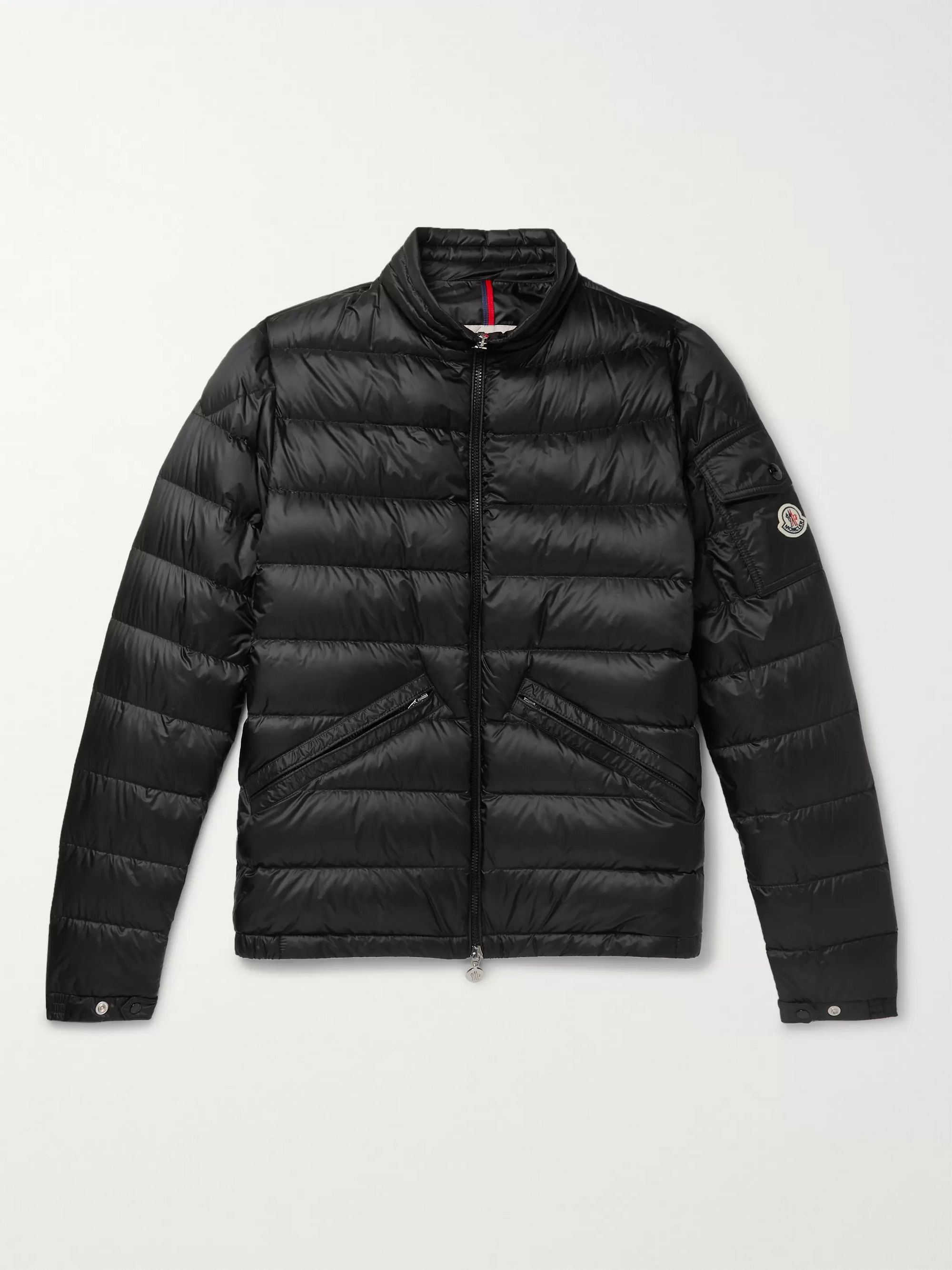Black Quilted Shell Down Jacket 