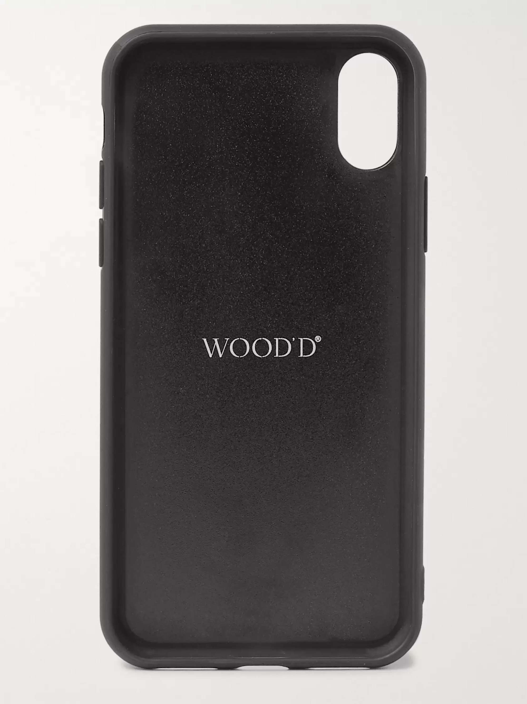 LINLEY Rubber-Trimmed Macassar and Sycamore iPhone X/XS Case
