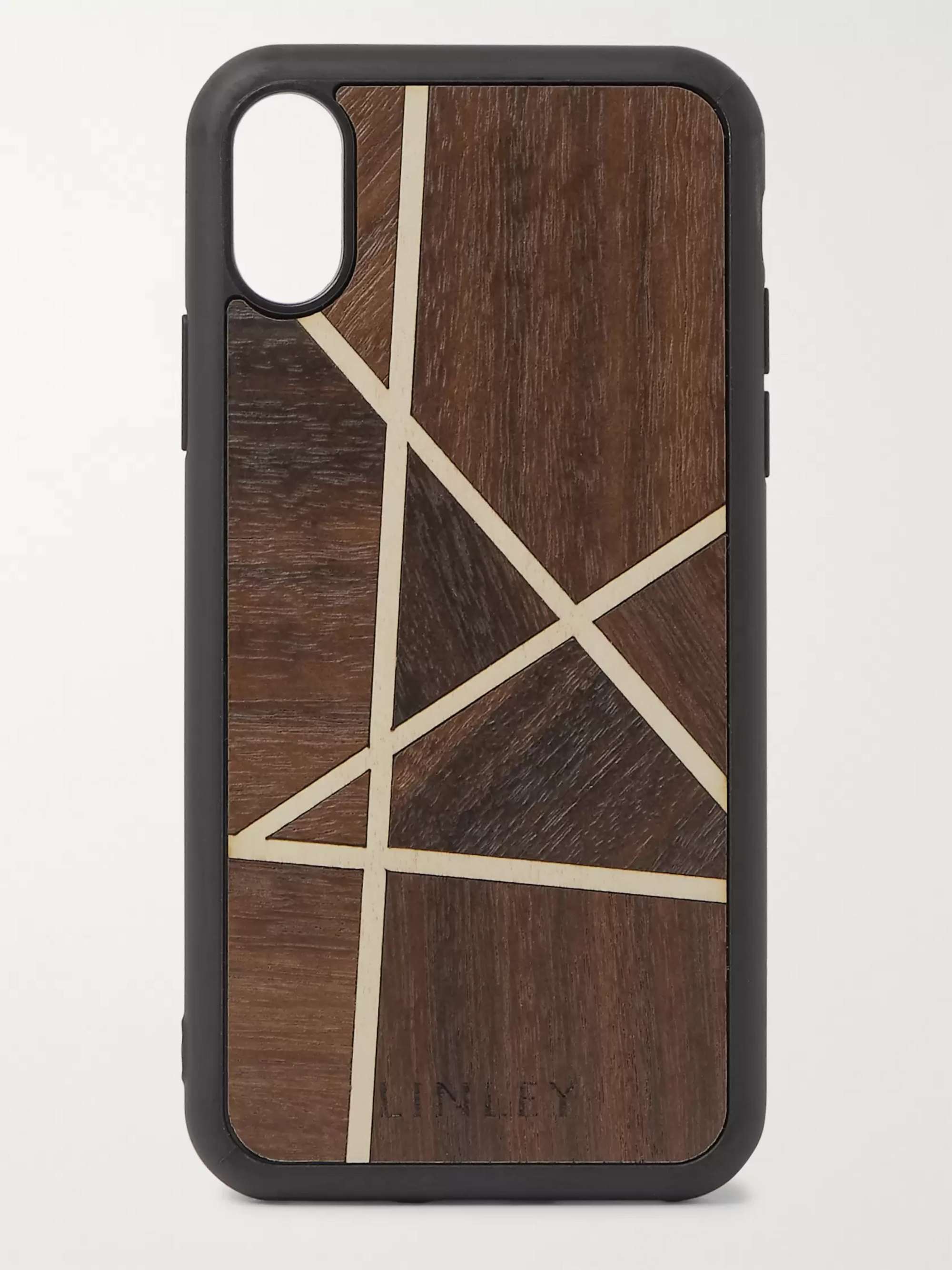 LINLEY Rubber-Trimmed Macassar and Sycamore iPhone X/XS Case