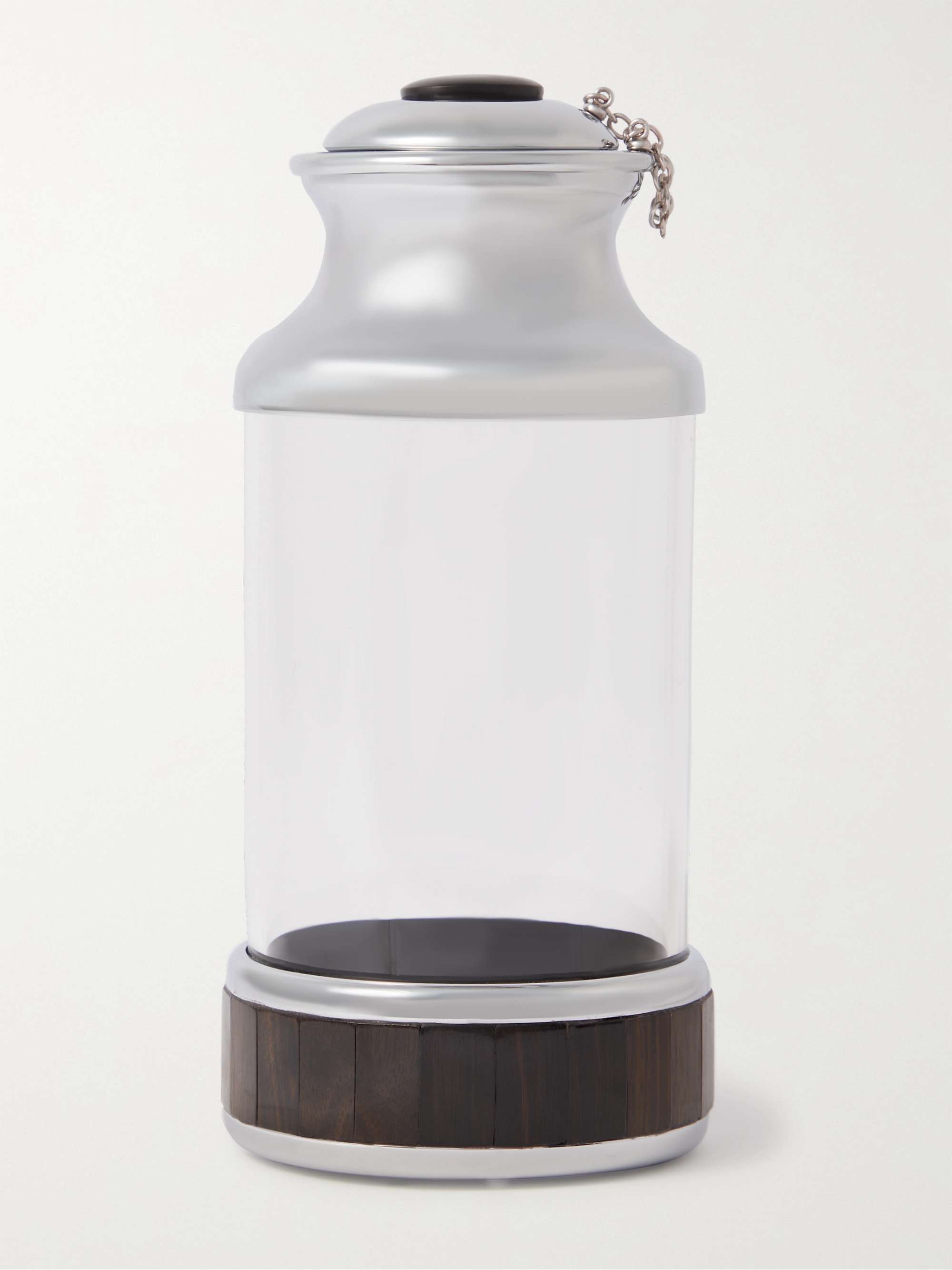 LORENZI MILANO Glass, Ebony and Stainless Steel Diffuser Bottle