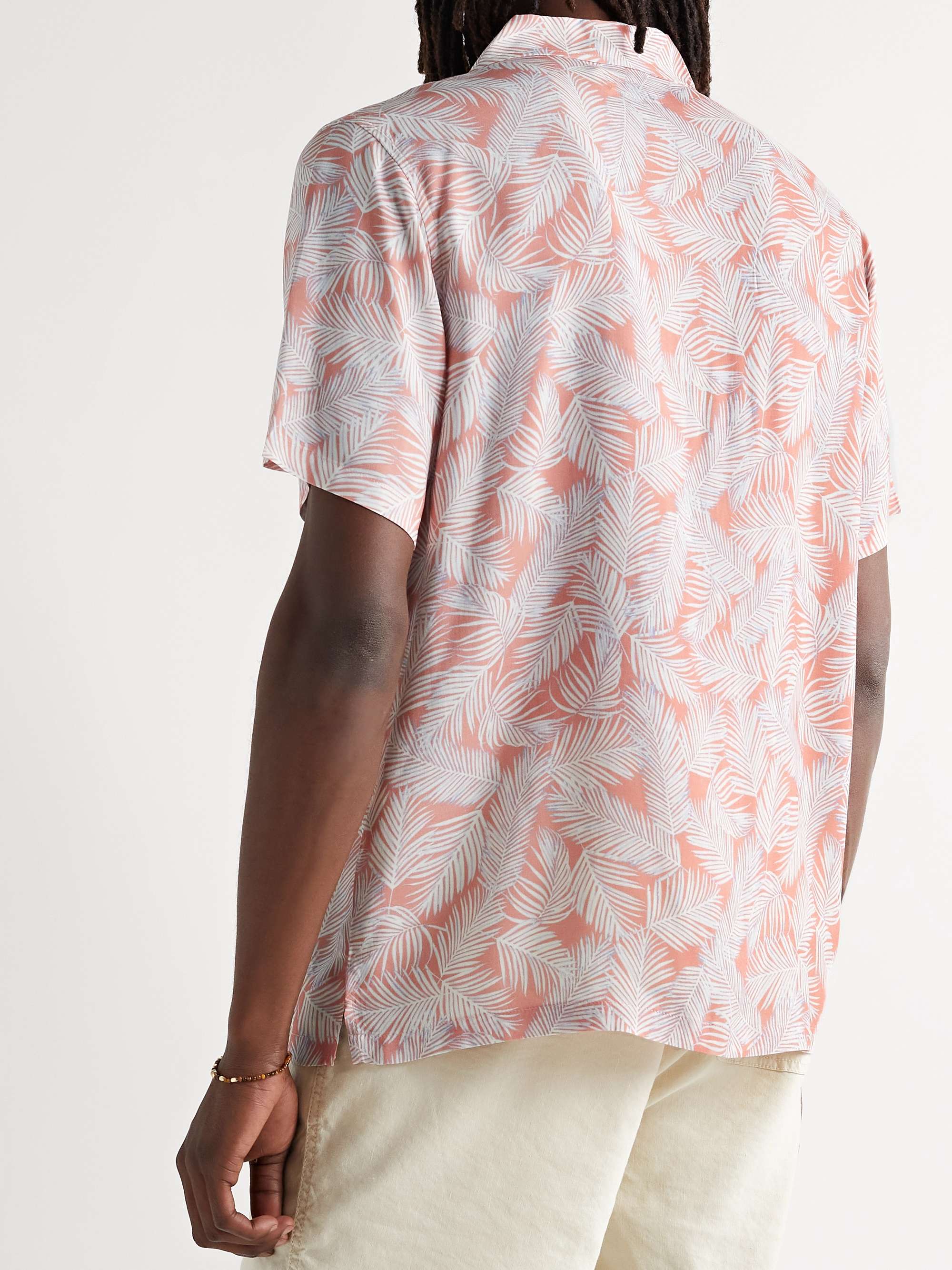 ONIA Vacation Camp-Collar Printed Voile Shirt