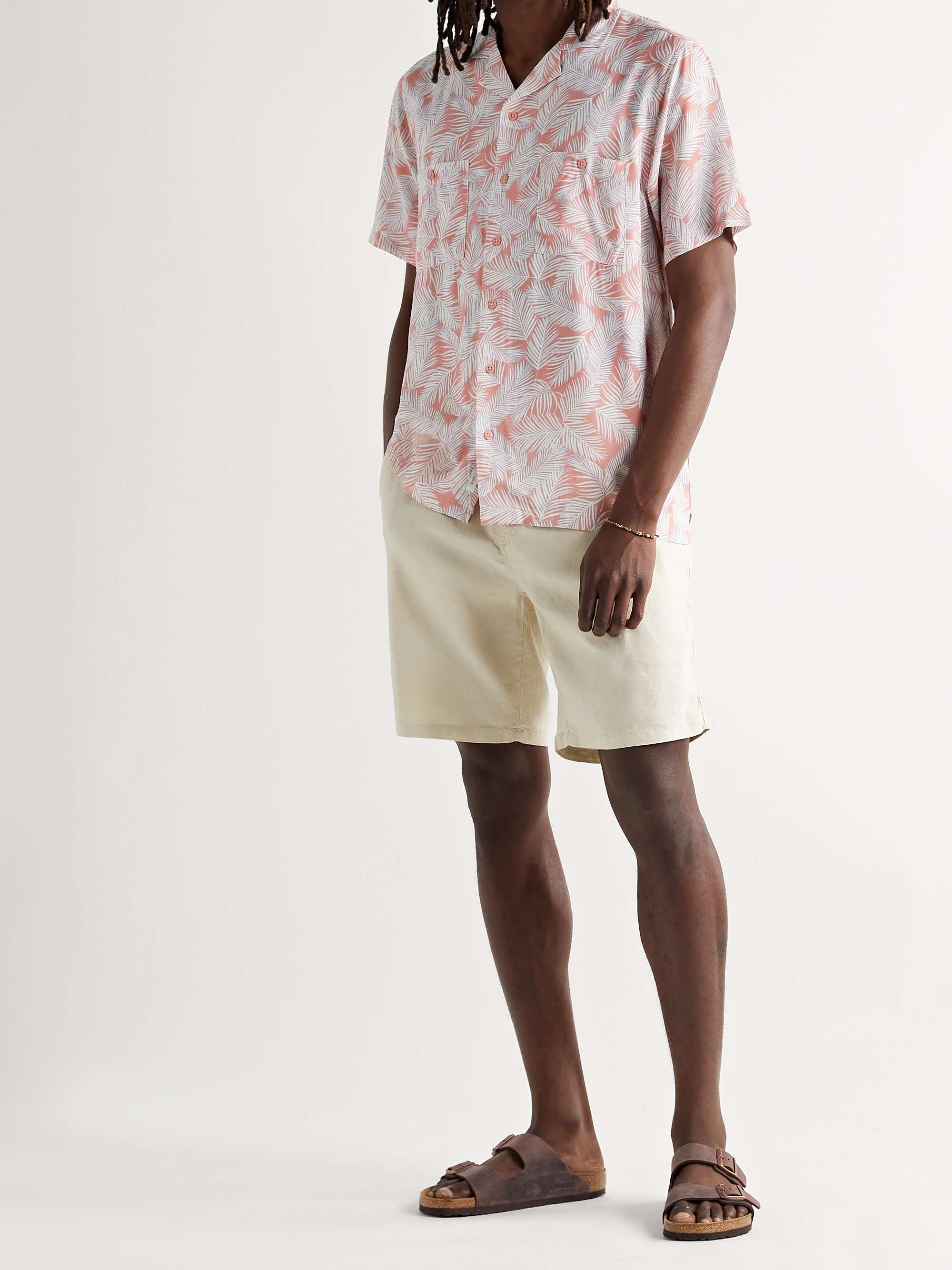 ONIA Vacation Camp-Collar Printed Voile Shirt