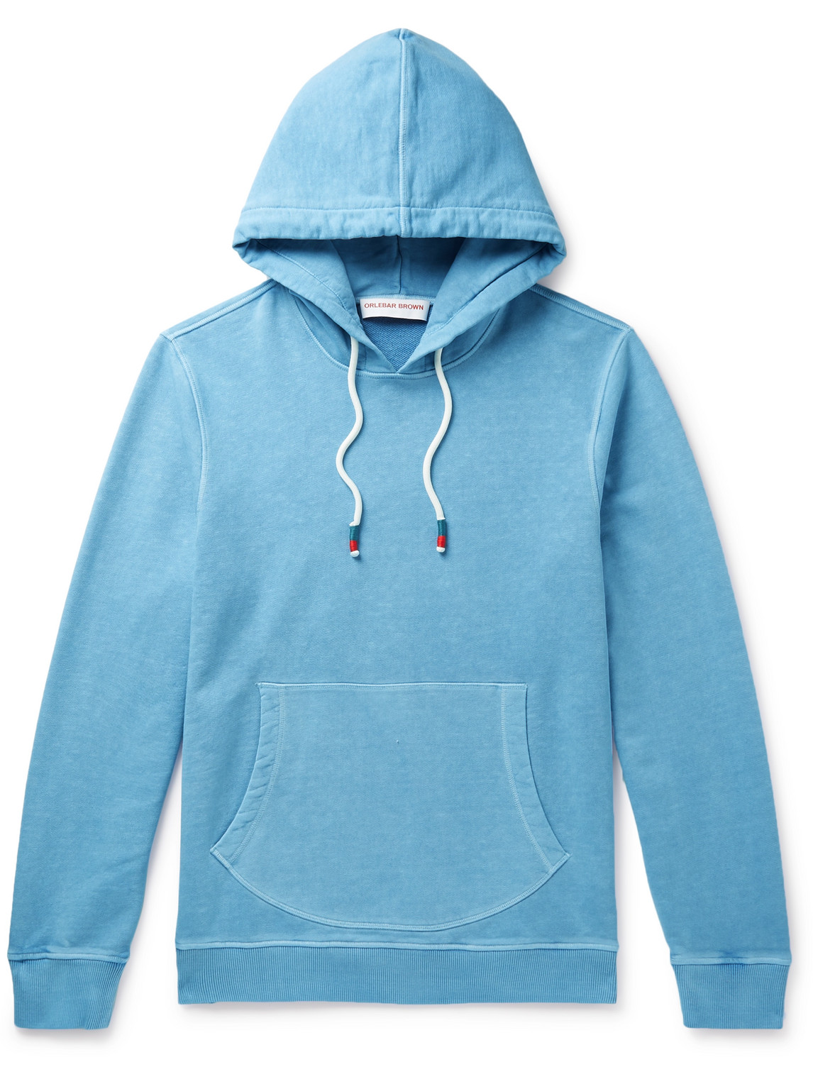 Orlebar Brown Vero Slim-fit Washed Cotton-jersey Hoodie In Blue