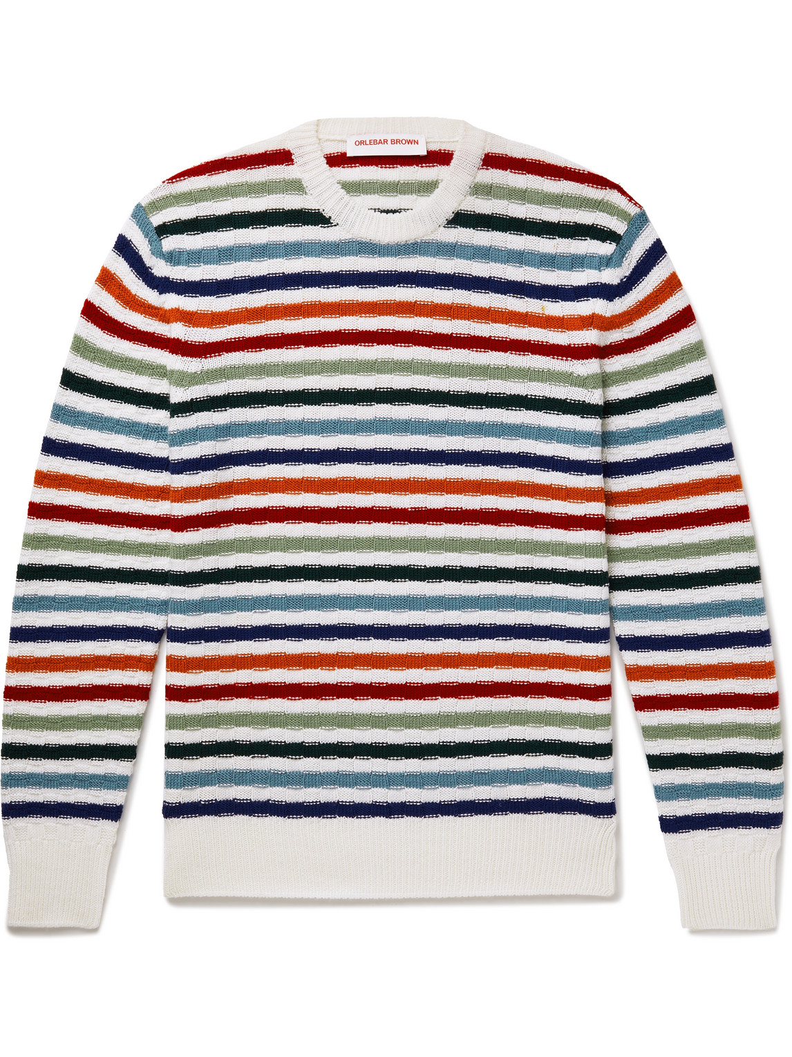 Orlebar Brown Ethan Striped Merino Wool Sweater In Multi