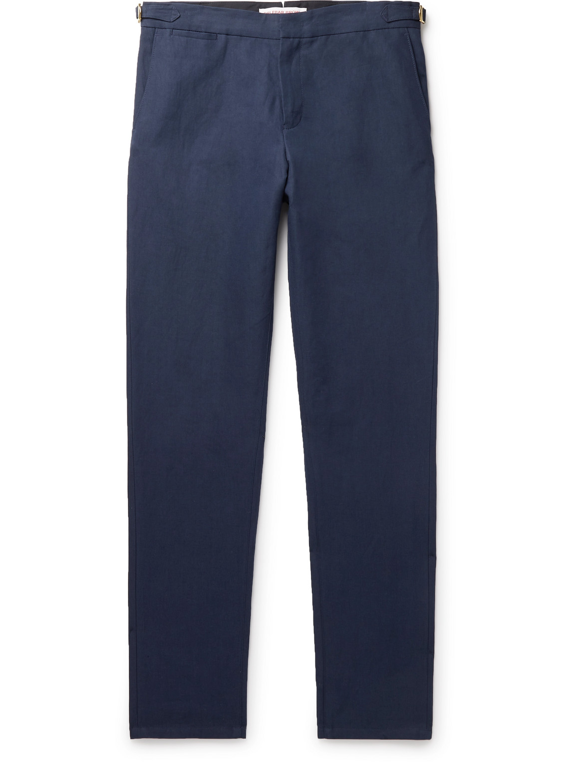 Orlebar Brown Bodnant Slim-fit Linen And Cotton-blend Trousers In Blue