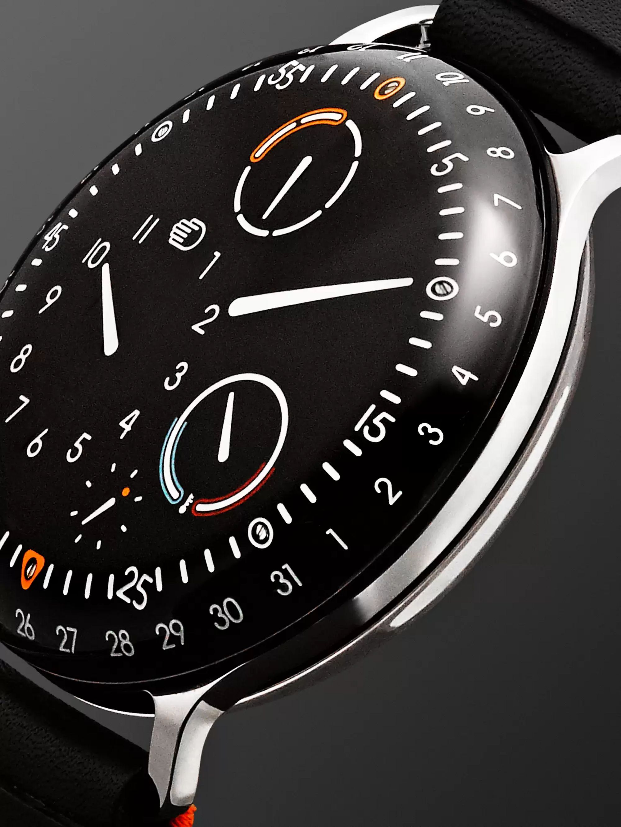 RESSENCE Type 3 Automatic 44mm Titanium and Leather Watch, Ref. No. TYPE 3