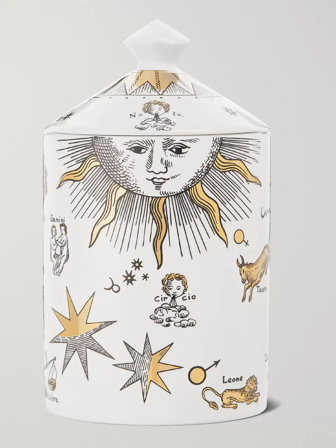 Fornasetti Astronomici Bianco Scented Candle, 300g In Colorless