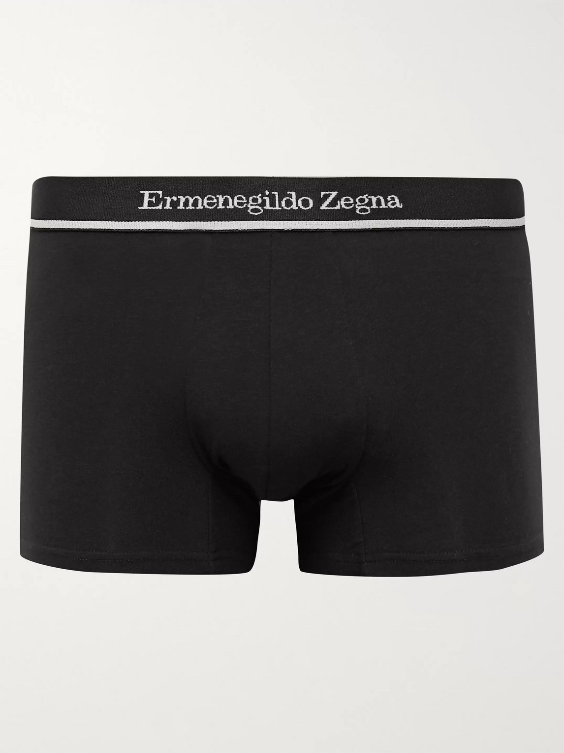 Ermenegildo Zegna Stretch-cotton Boxer Briefs In Black