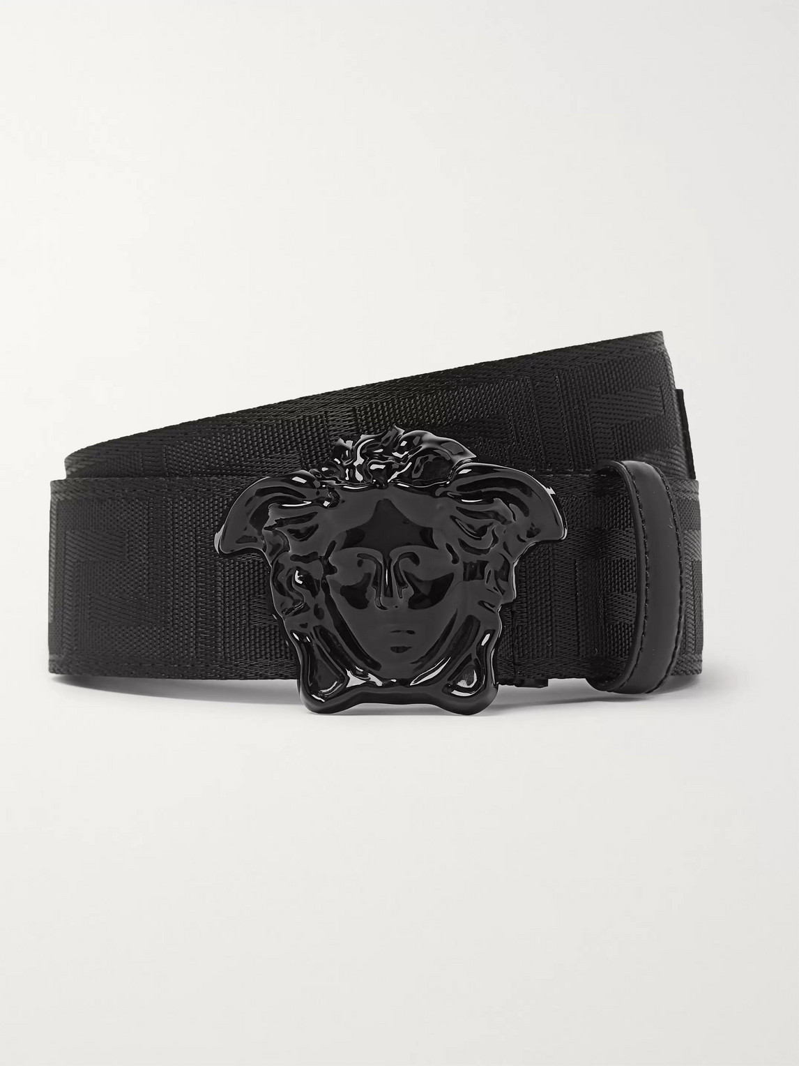all black versace belt