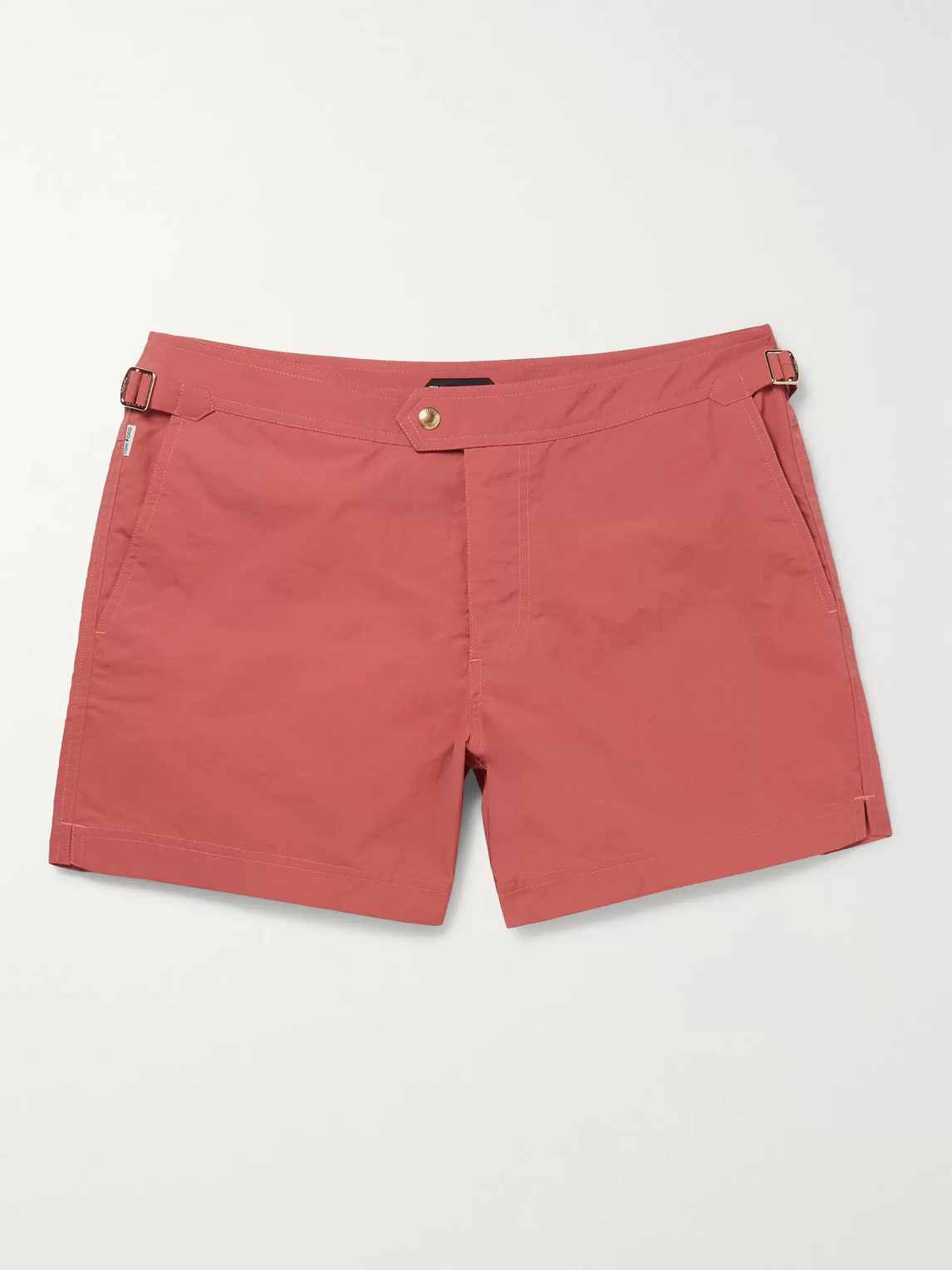 Tom Ford Slim-fit Mid-length Swim Shorts In Orange