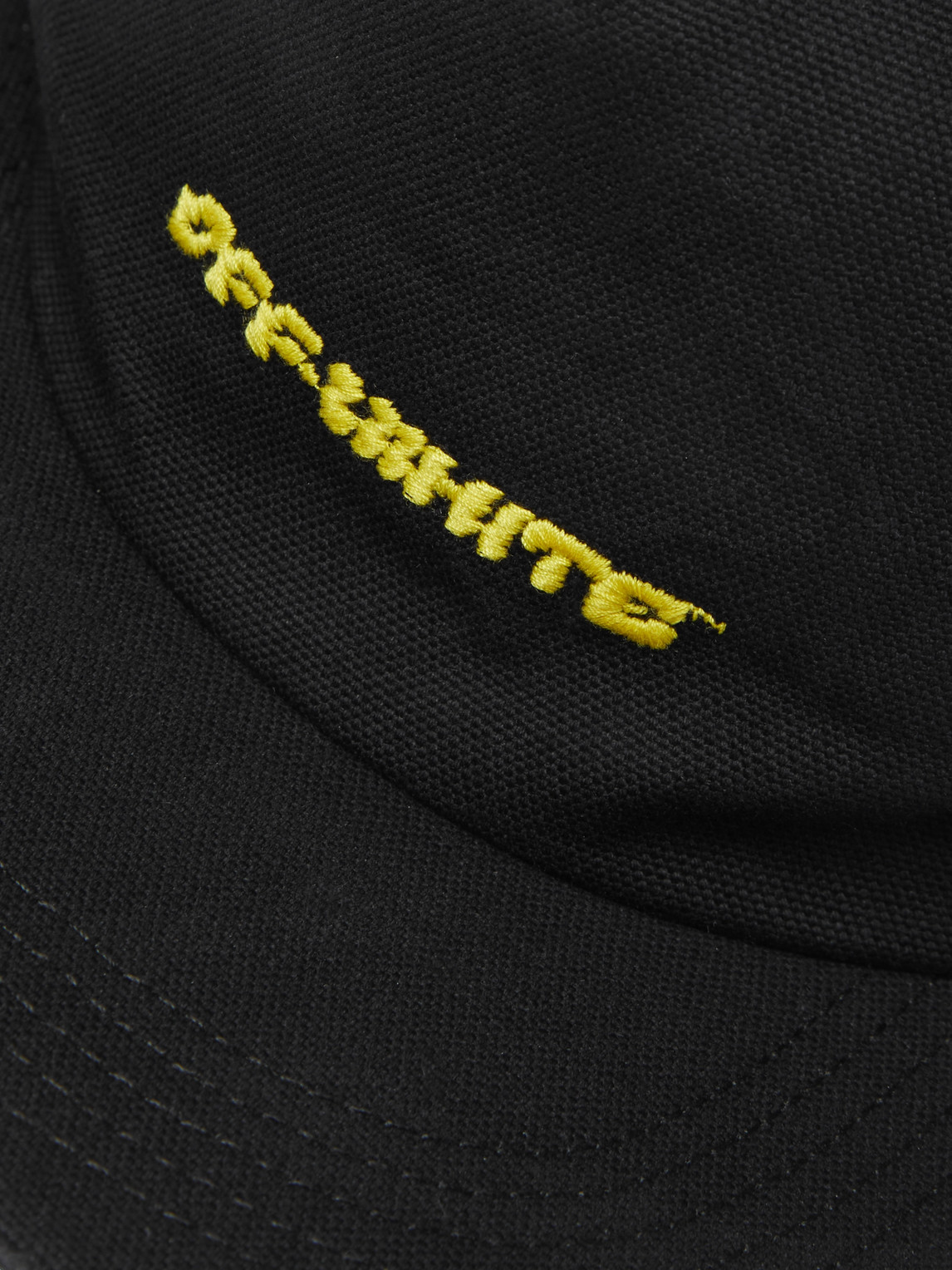 Off-white Logo-embroidered Cotton-twill Baseball Cap In Black