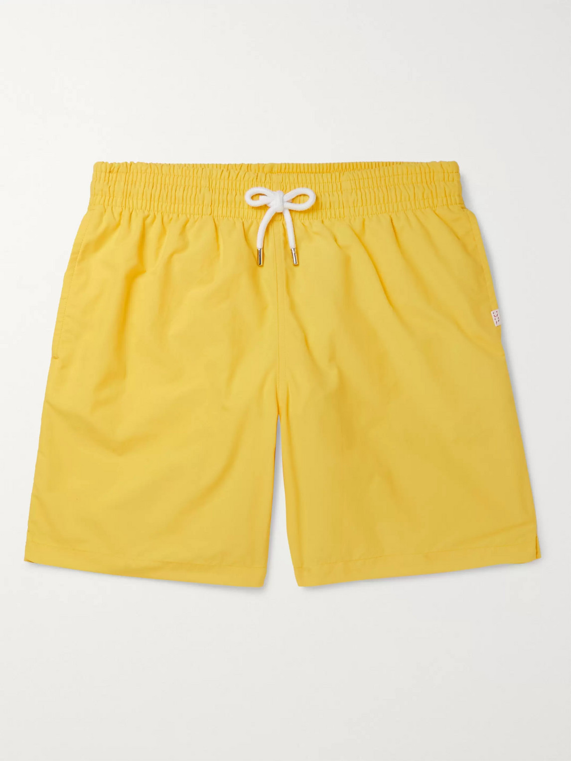 Derek Rose Aruba 1 Slim-fit Mid-length Swim Shorts In Yellow