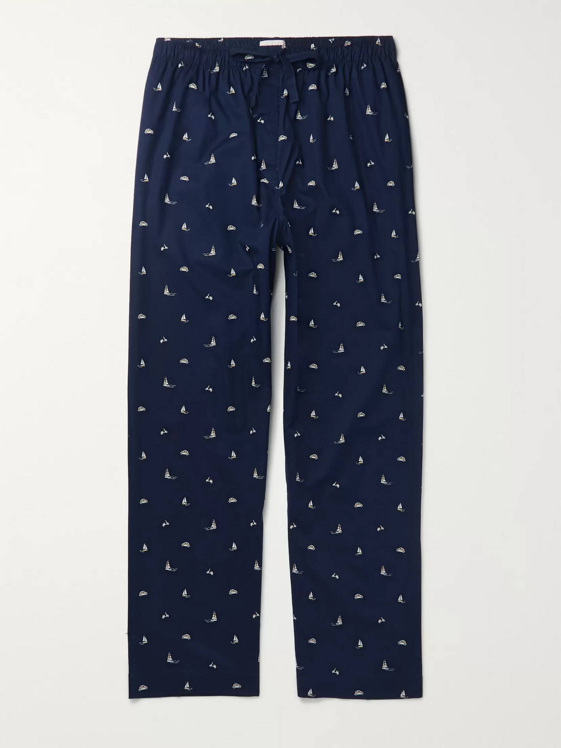 Derek Rose Nelson 73 Printed Cotton-poplin Pyjama Trousers In Blue