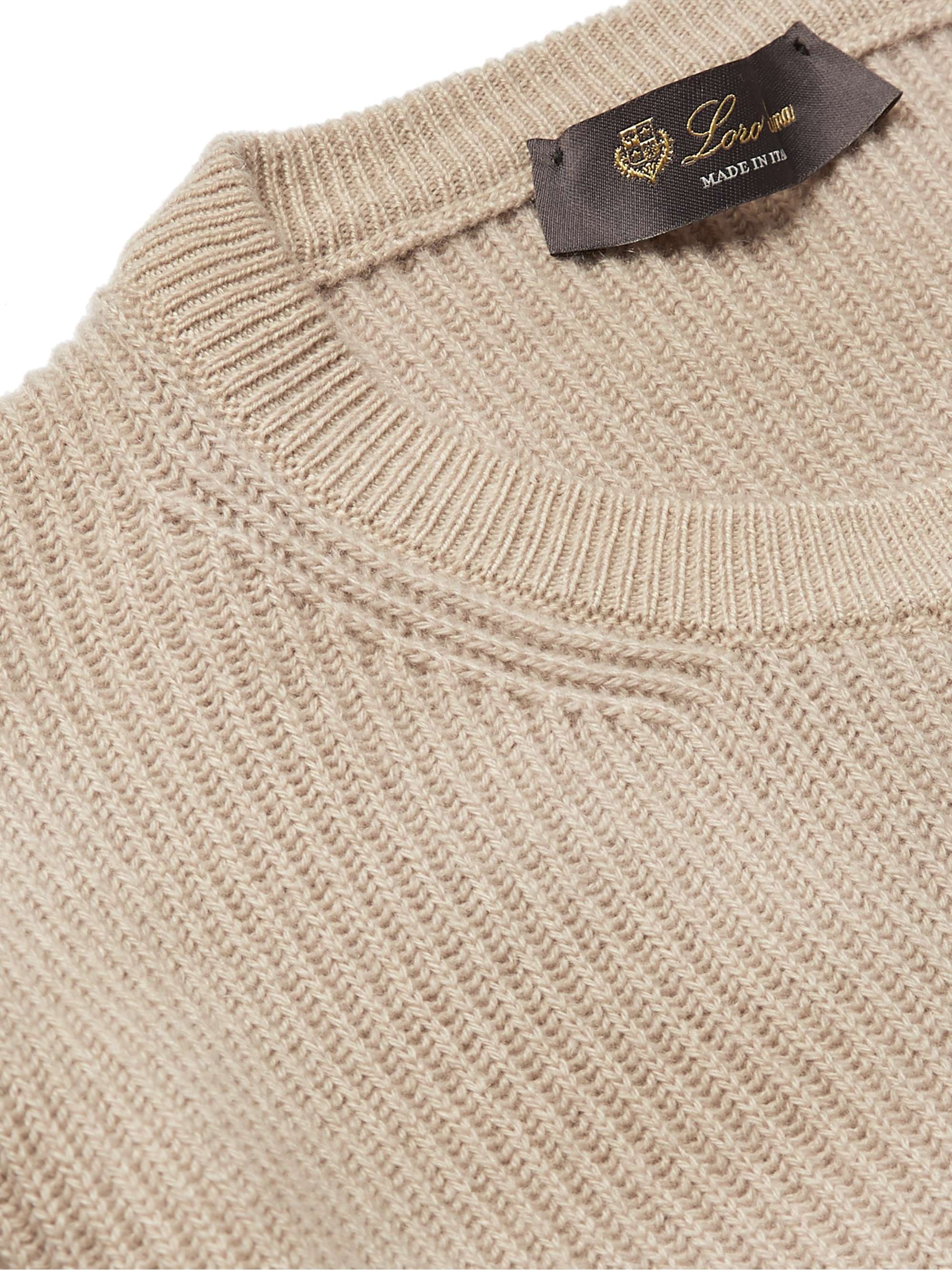 LORO PIANA Slim-Fit Ribbed Cashmere Sweater
