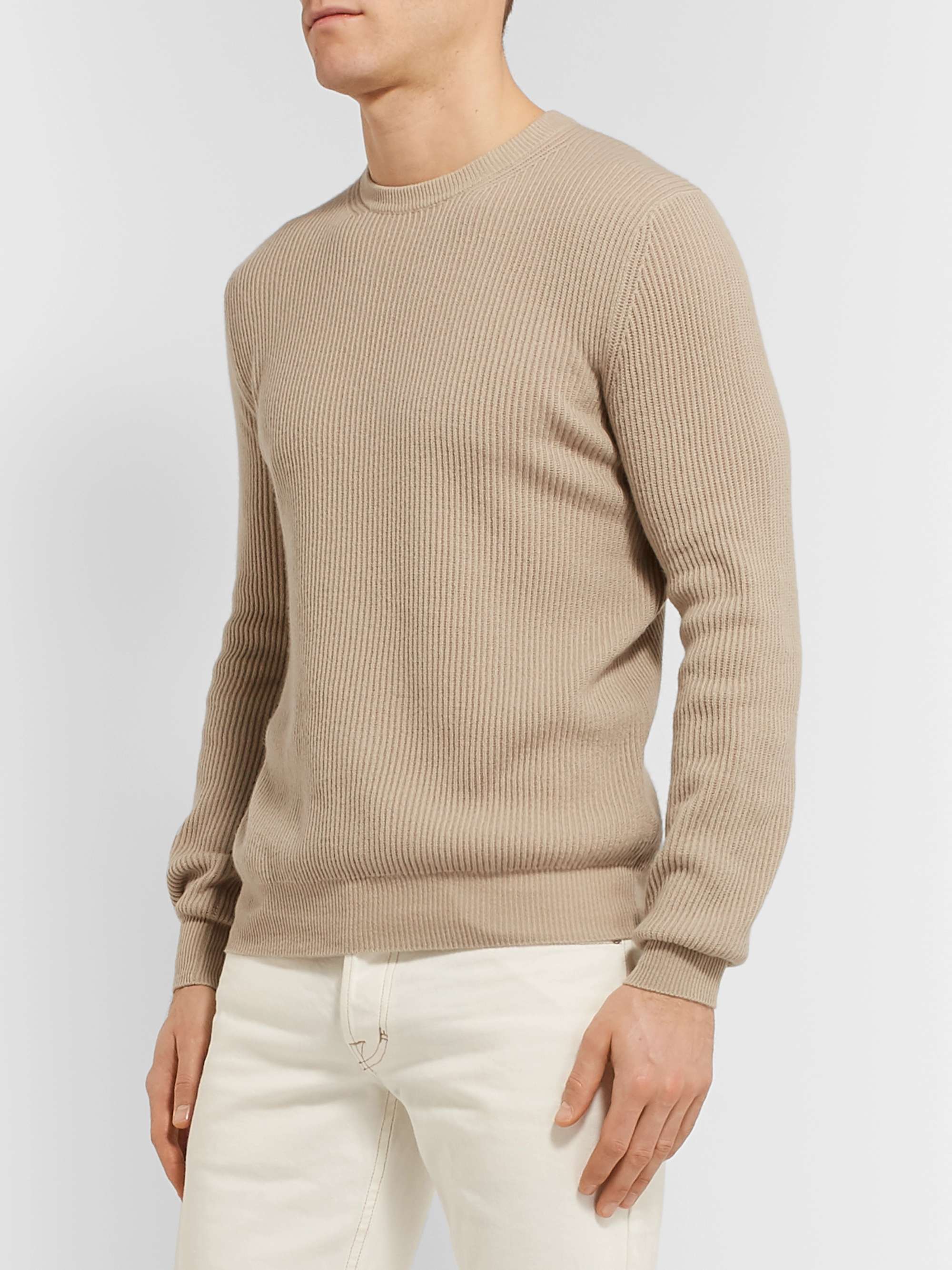 LORO PIANA Slim-Fit Ribbed Cashmere Sweater