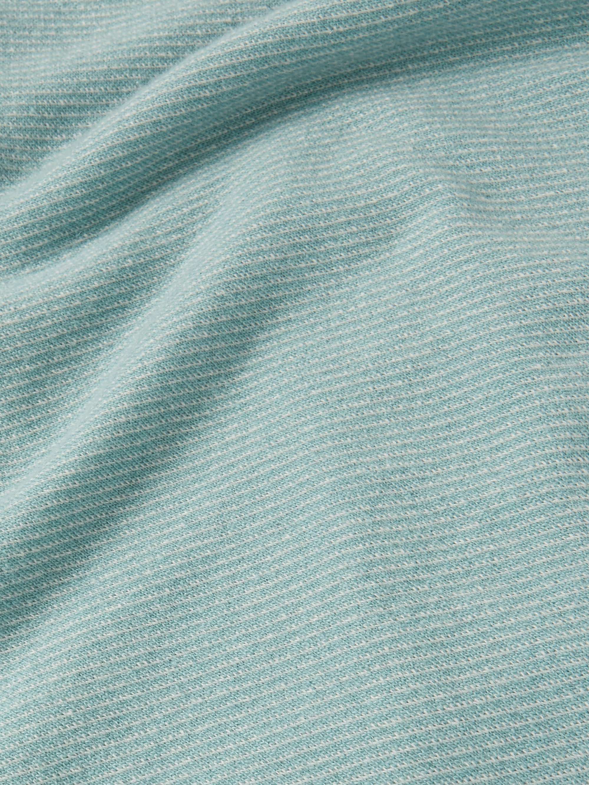 LORO PIANA Striped Cashmere Half-Zip Sweater