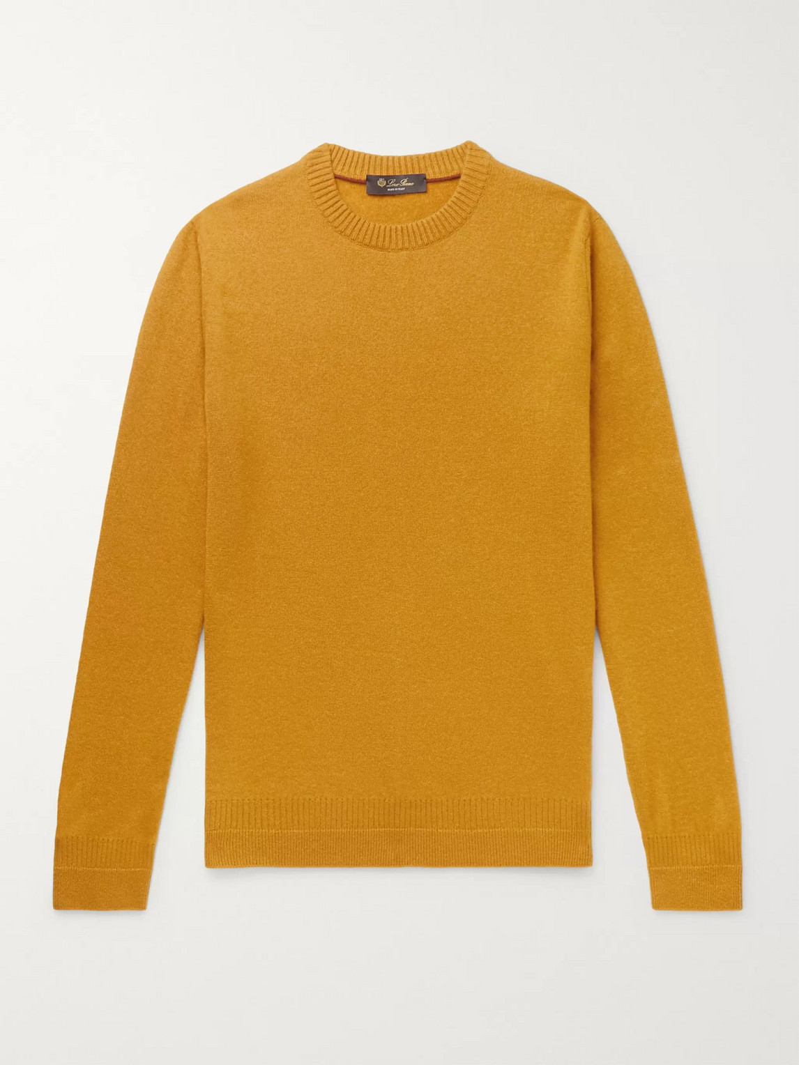 Loro Piana Cashmere And Silk-blend Jumper In Yellow