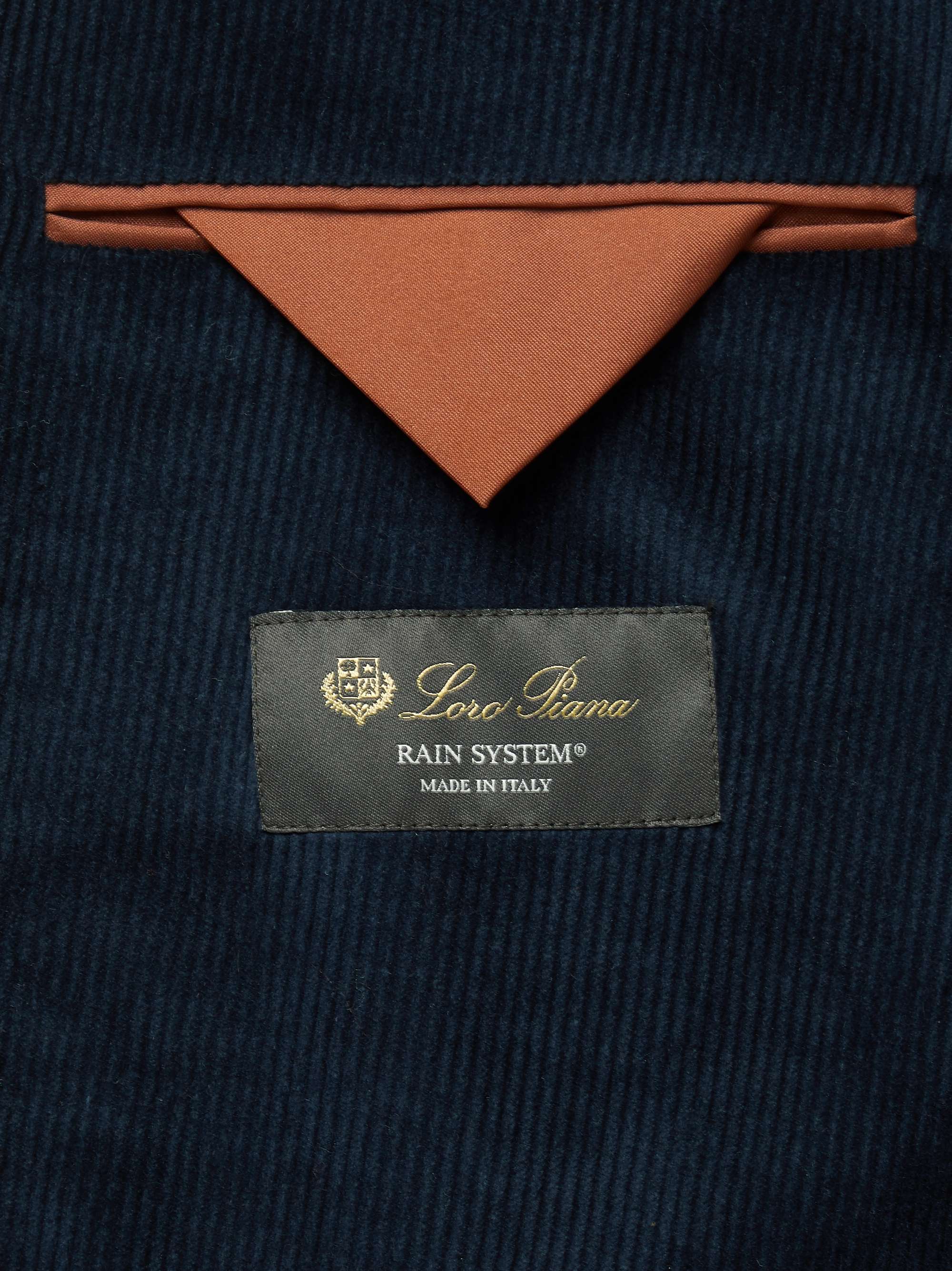 Blue Navy Slim-Fit Cotton and Cashmere-Blend Corduroy Blazer | LORO ...