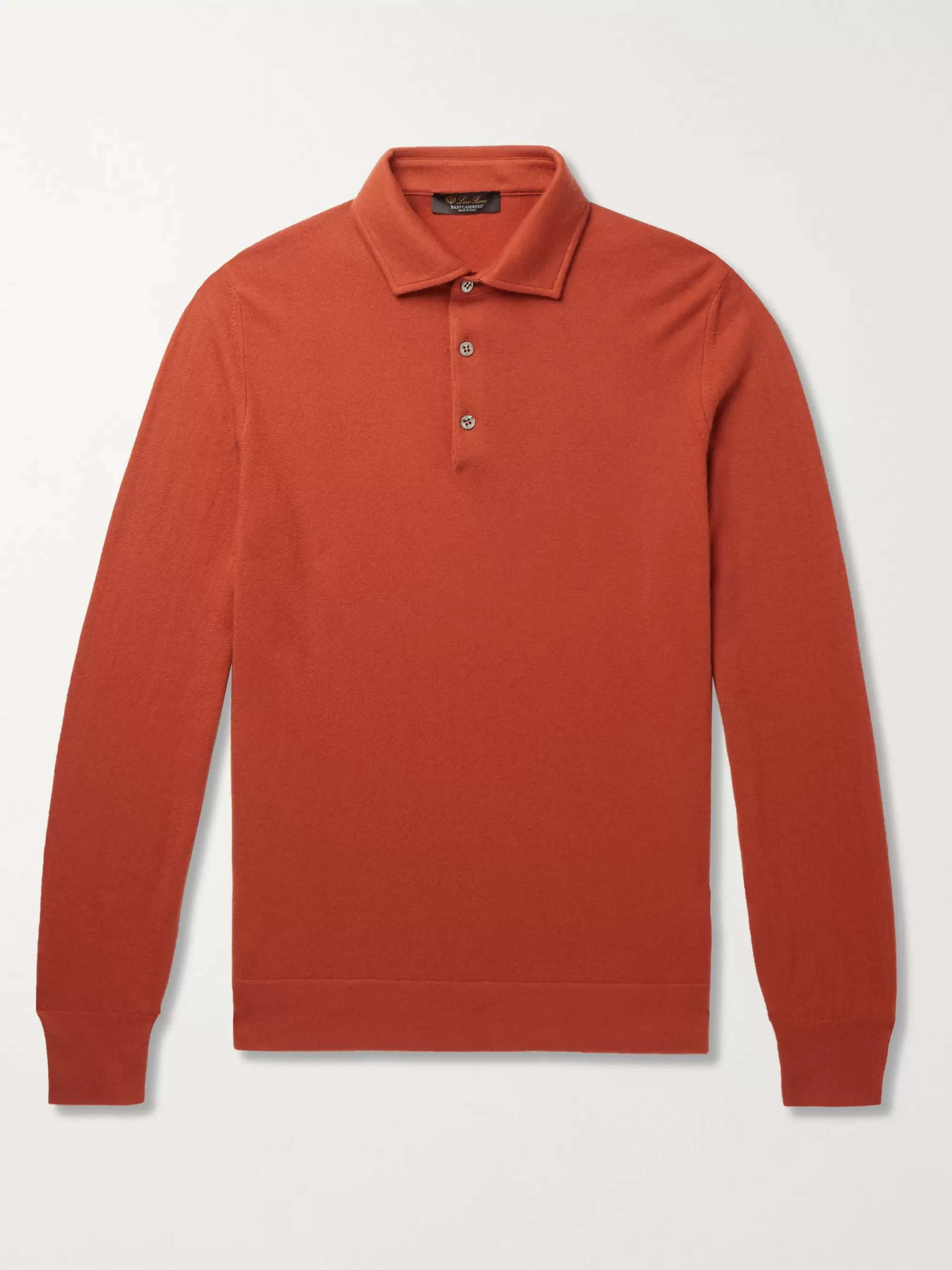 LORO PIANA Slim-Fit Baby Cashmere Polo Shirt