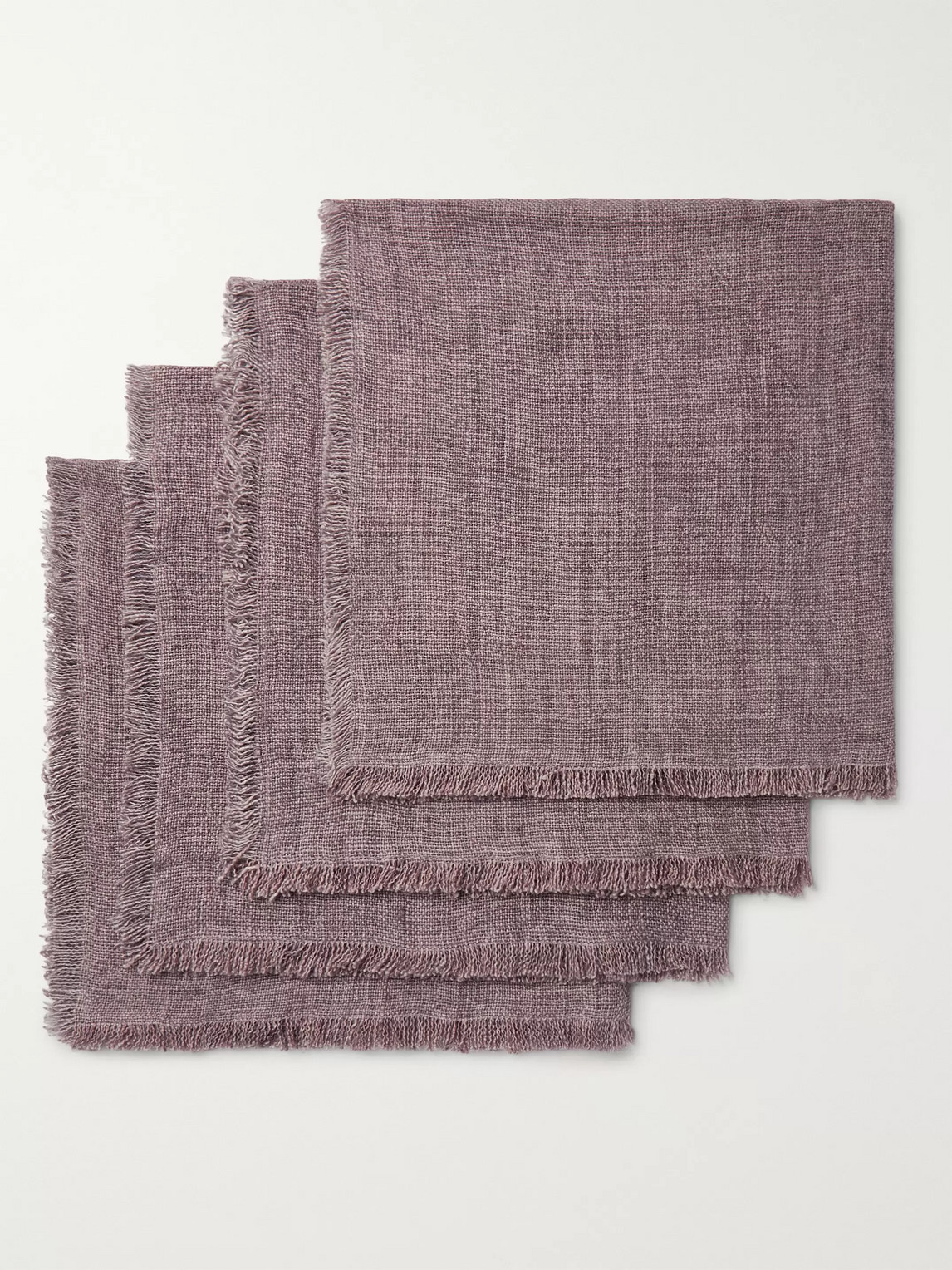 Roman & Williams Guild Four-pack Linen Napkins In Pink