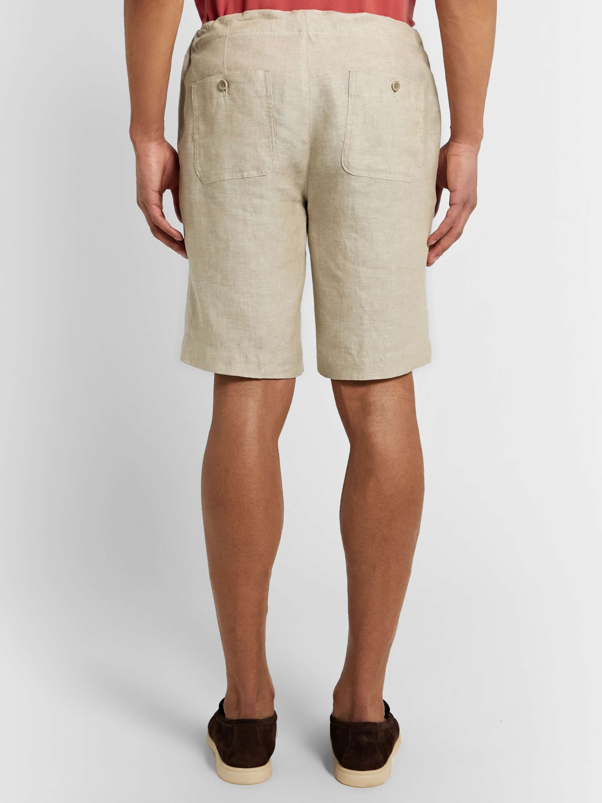 LORO PIANA Slim-Fit Linen Drawstring Bermuda Shorts
