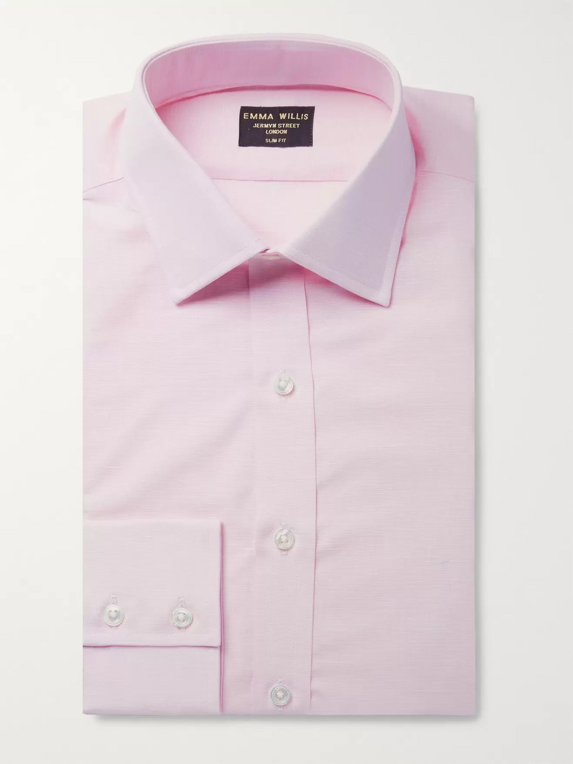 Emma Willis Pink Slim-fit Cotton Shirt