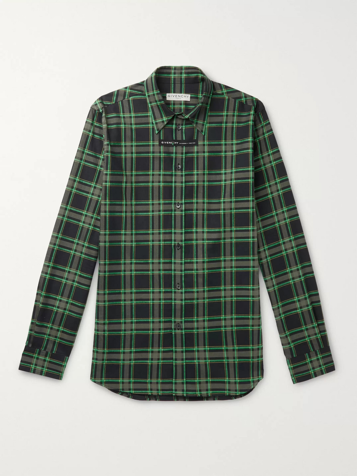 GIVENCHY SLIM-FIT CHECKED COTTON-FLANNEL SHIRT