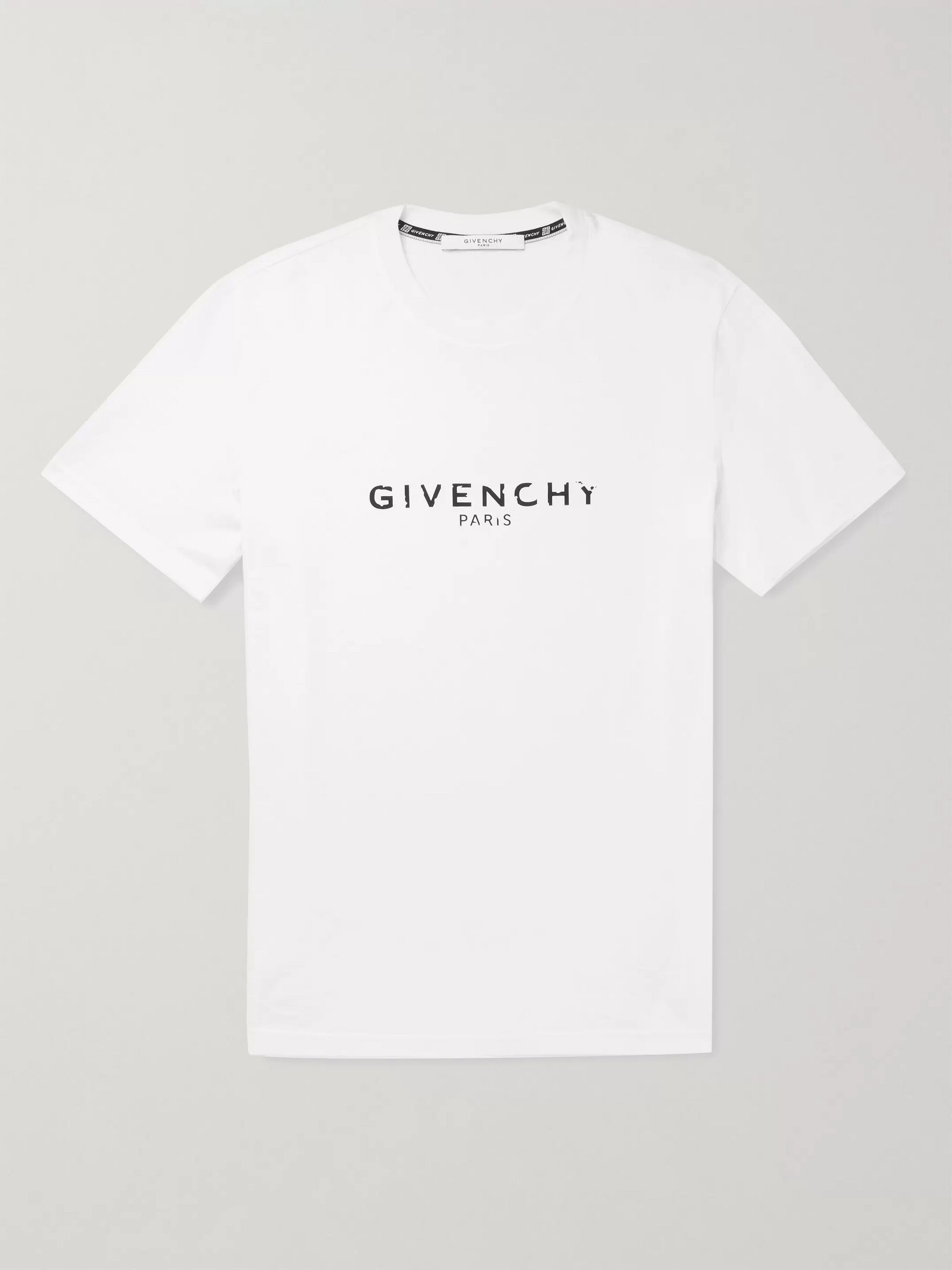 givenchy distressed t shirt white