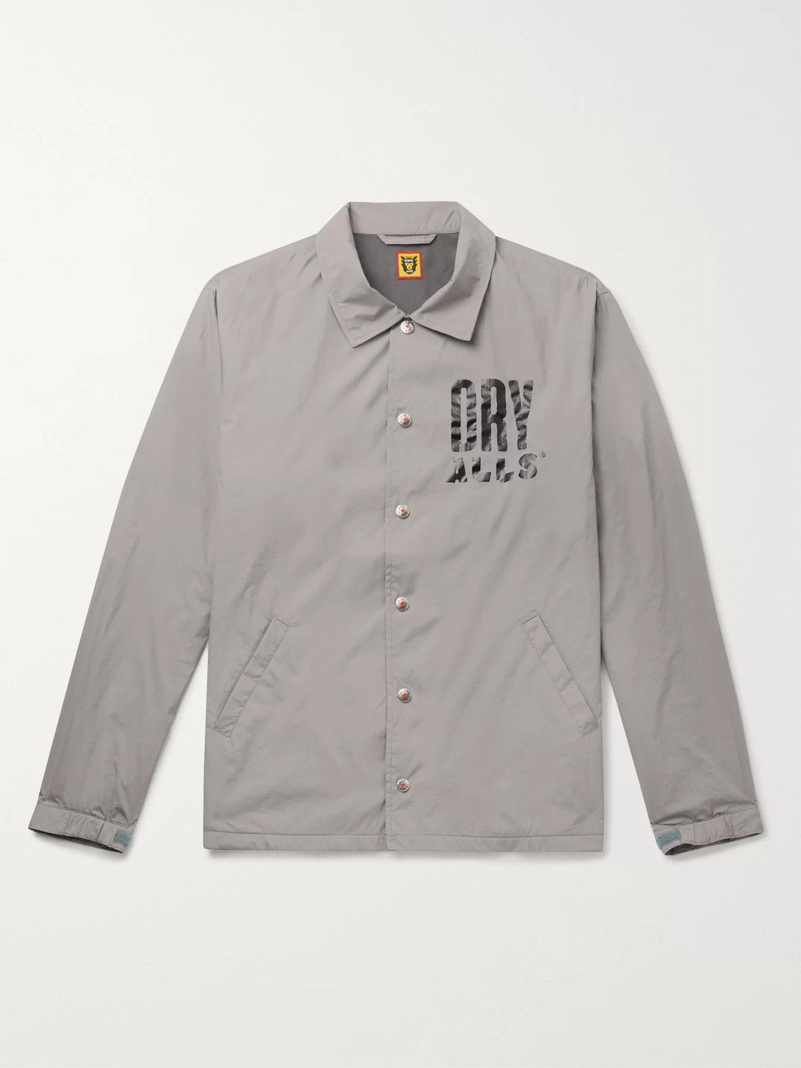 Human Made Logo-print Nylon Jacket In Gray