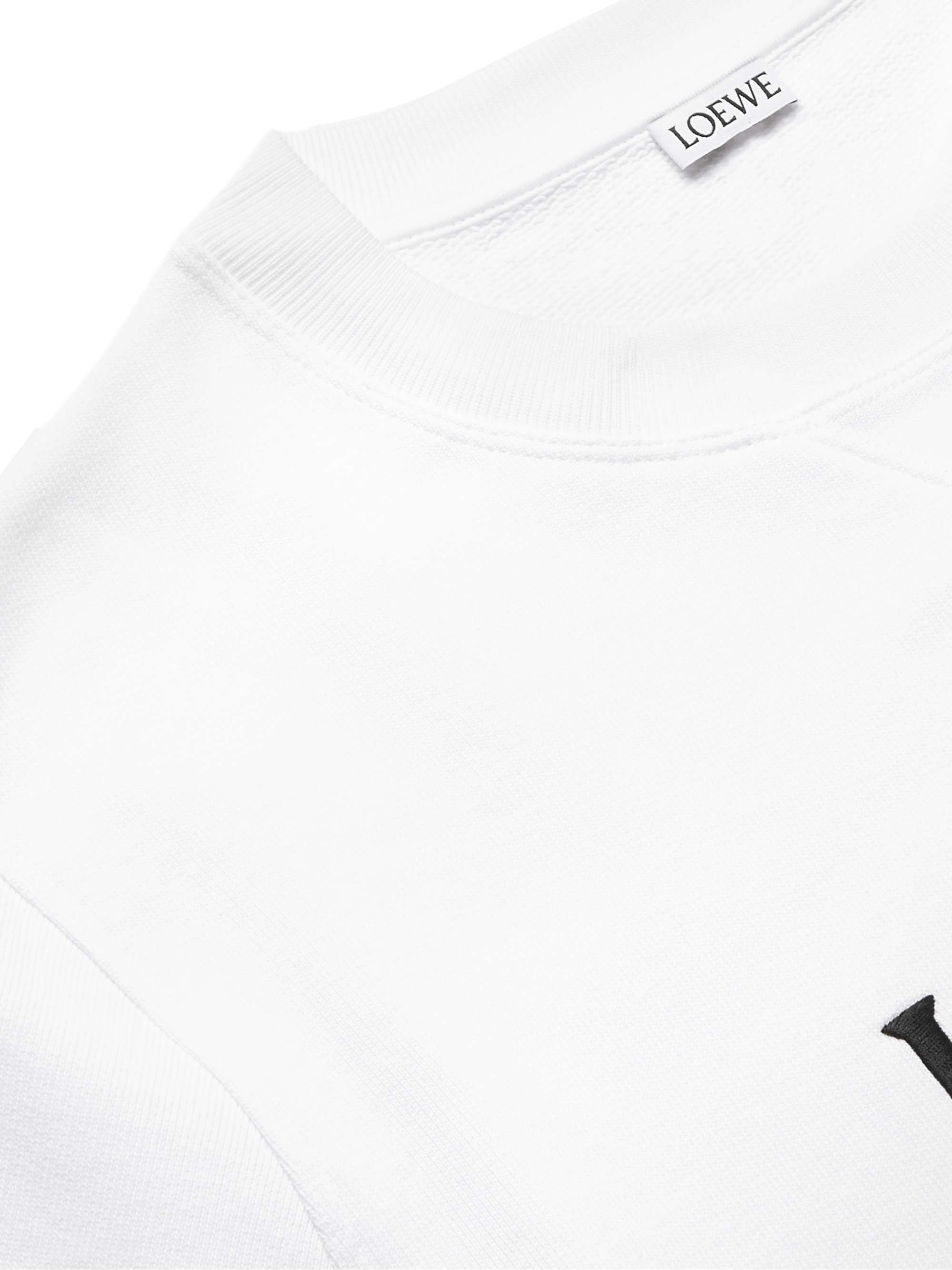 LOEWE Logo-Embroidered Loopback Cotton-Jersey Sweatshirt