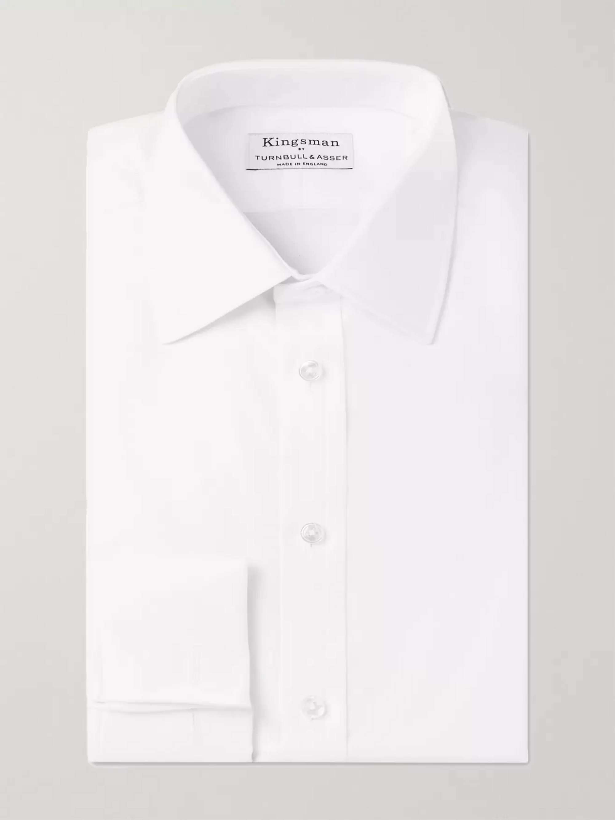 KINGSMAN + Turnbull & Asser White Double-Cuff Cotton-Twill Shirt