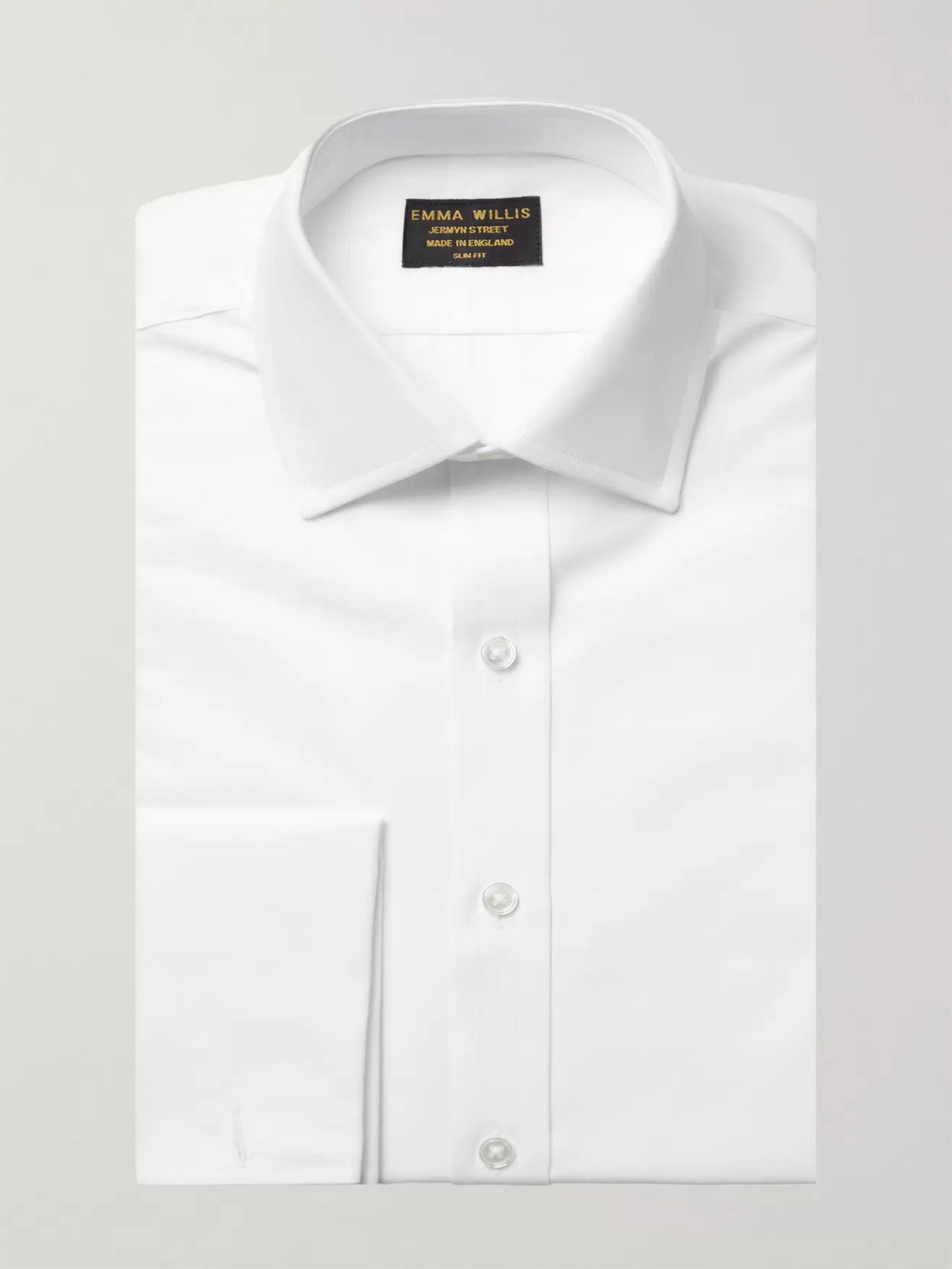 White White Double-Cuff Cotton Shirt | EMMA WILLIS | MR PORTER