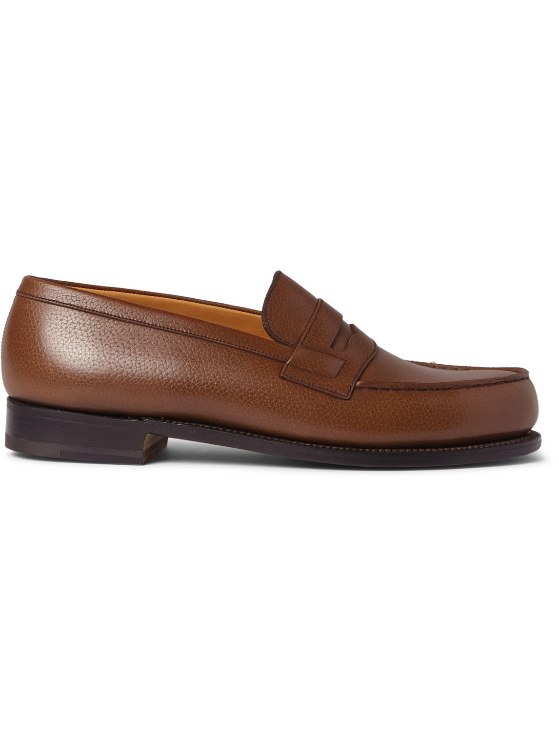 J.M. Weston 180 Moccasin Grained-Leather Loafers