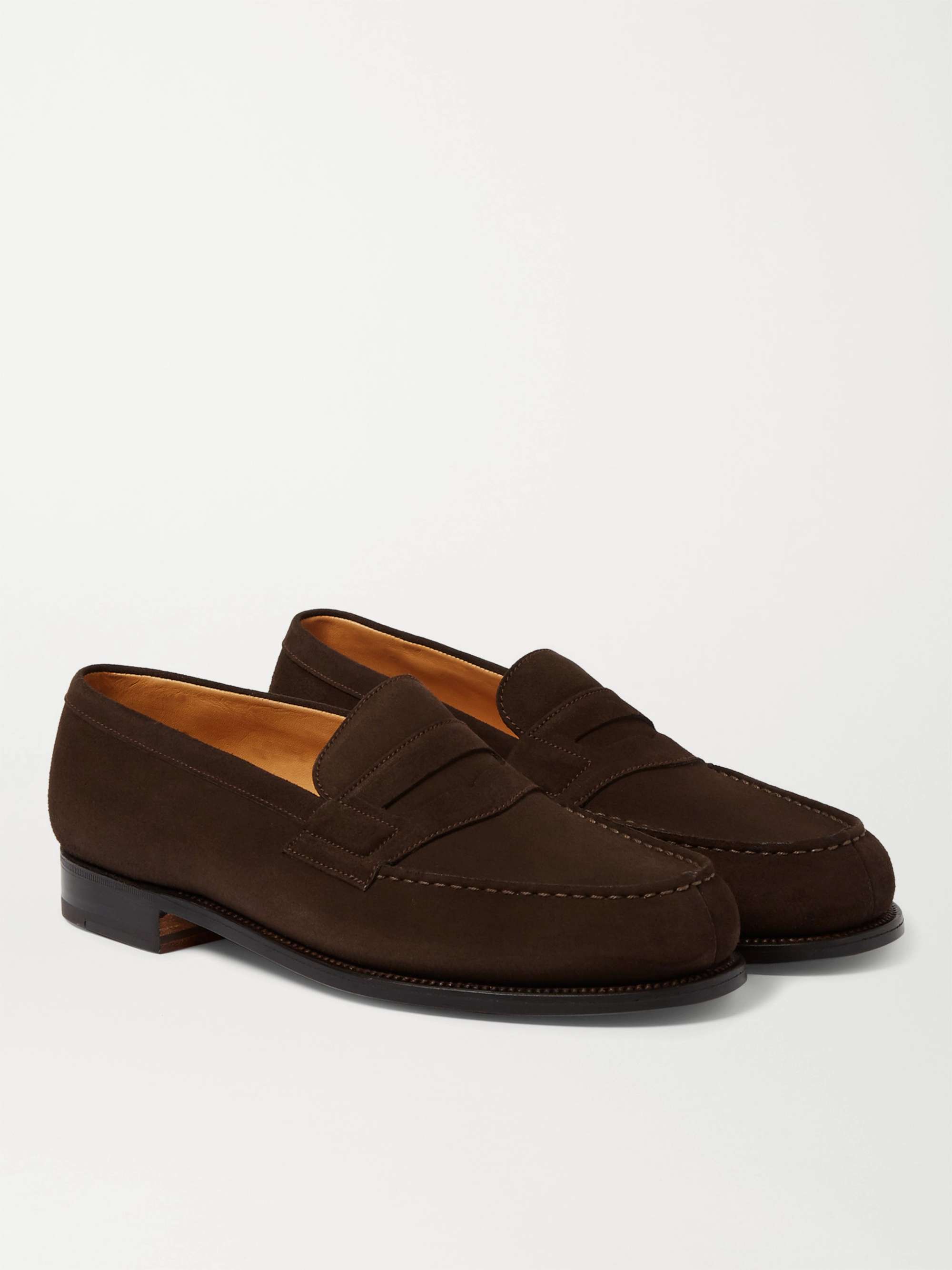 J.M. WESTON 180 Moccasin Suede Loafers
