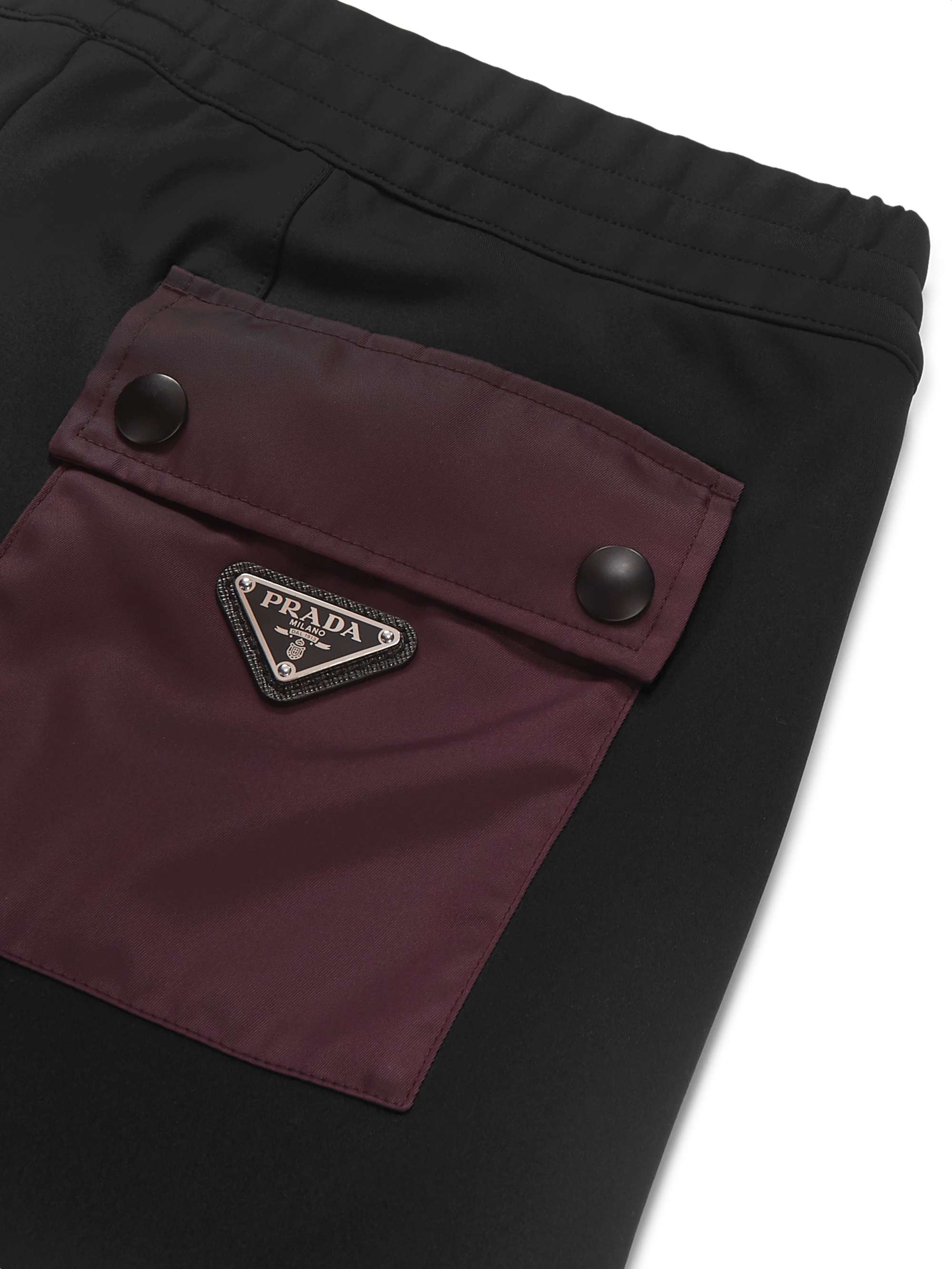 PRADA Slim-Fit Tapered Satin-Trimmed Tech-Nylon Track Pants