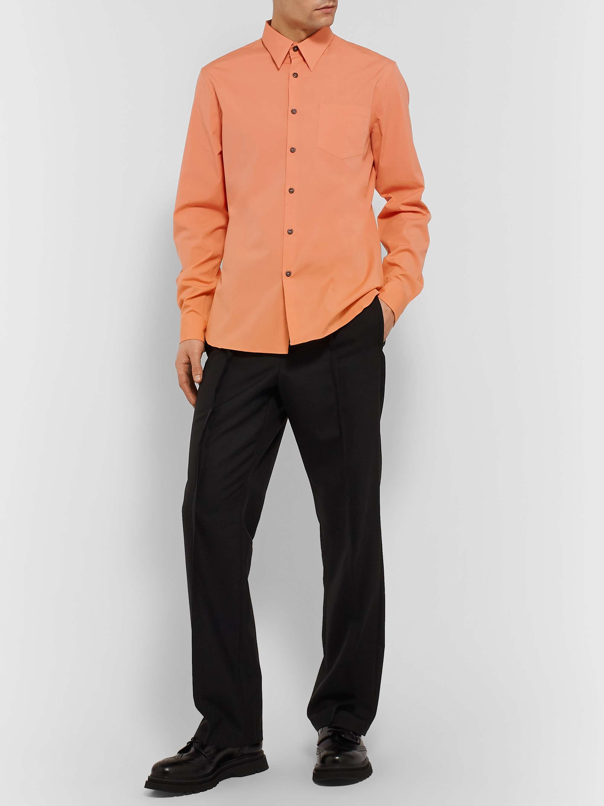 PRADA Slim-Fit Cotton-Blend Poplin Shirt