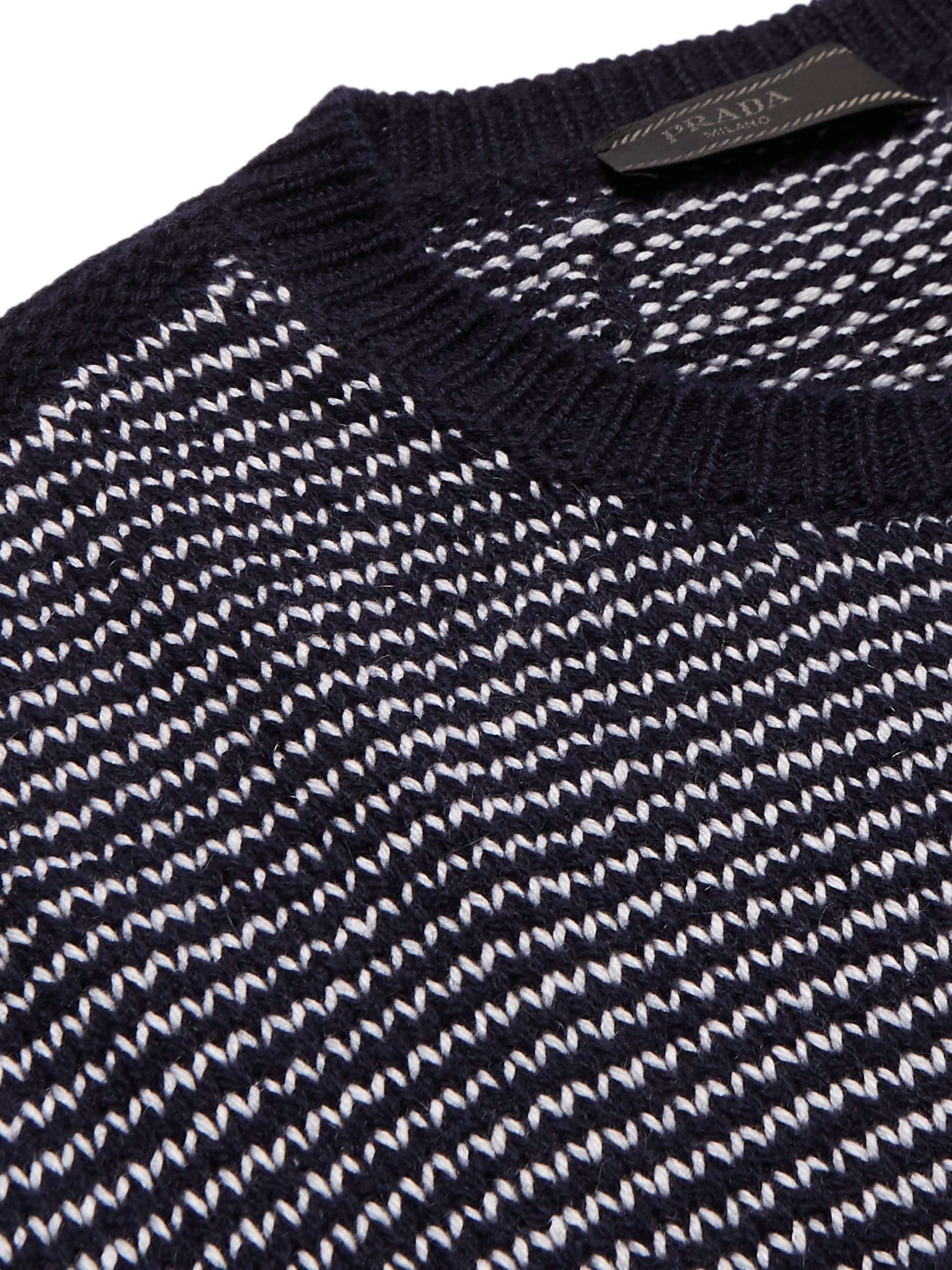 PRADA Striped Cashmere Sweater