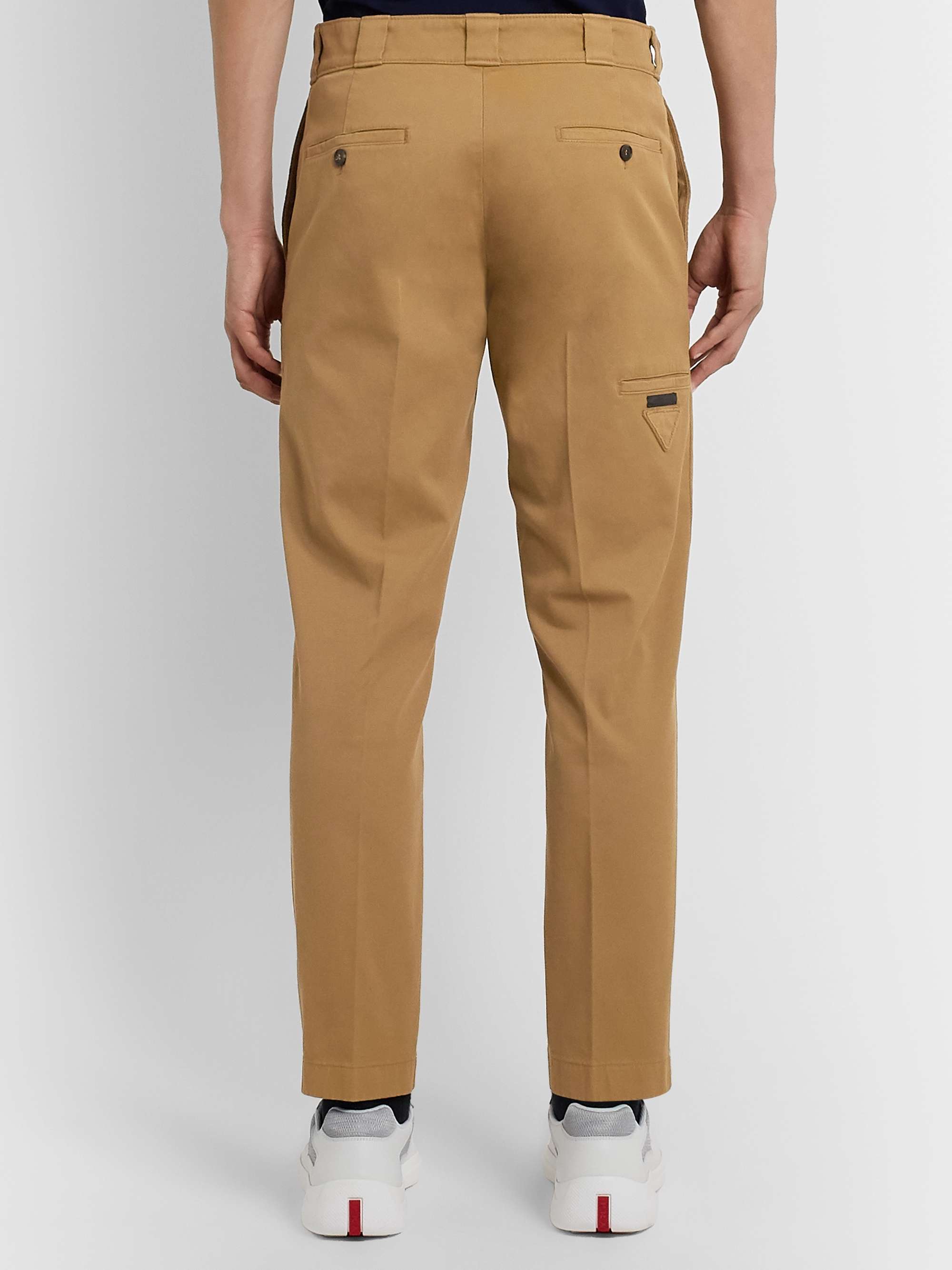 PRADA Slim-Fit Tapered Cotton-Blend Twill Trousers